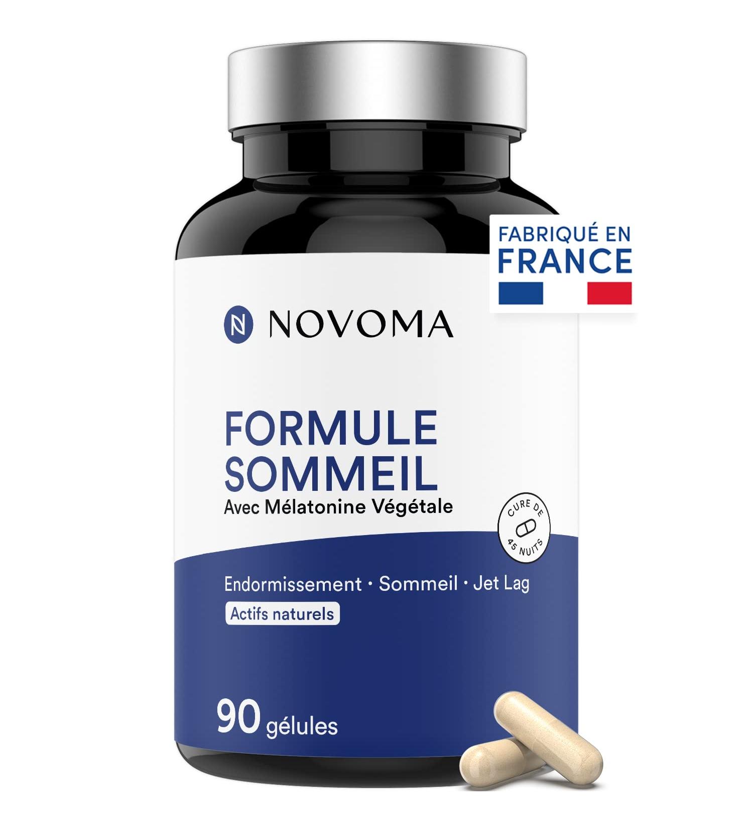 NOVOMA Sleep Formula with Melatonin 1.9 mg Natural Sleep & Sleep Plant Complex with Pure Melatonin Lemon Balm and Passionflower 90 Vegan Capsules Made in France - Buy Online on GoSupps.com