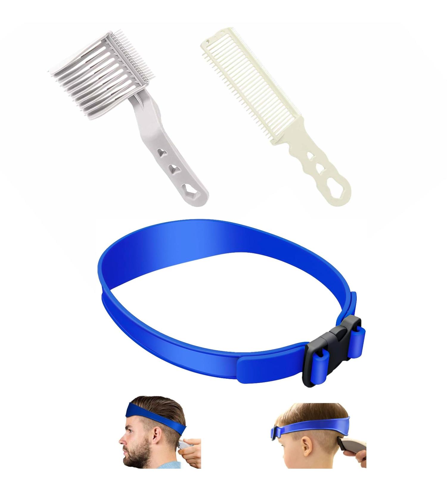 Fade Hair Trimming Guide Set for Men | Adjustable Comb Neckline Template & Clipper Accessories for DIY Home Haircuts - Buy Online on GoSupps.com