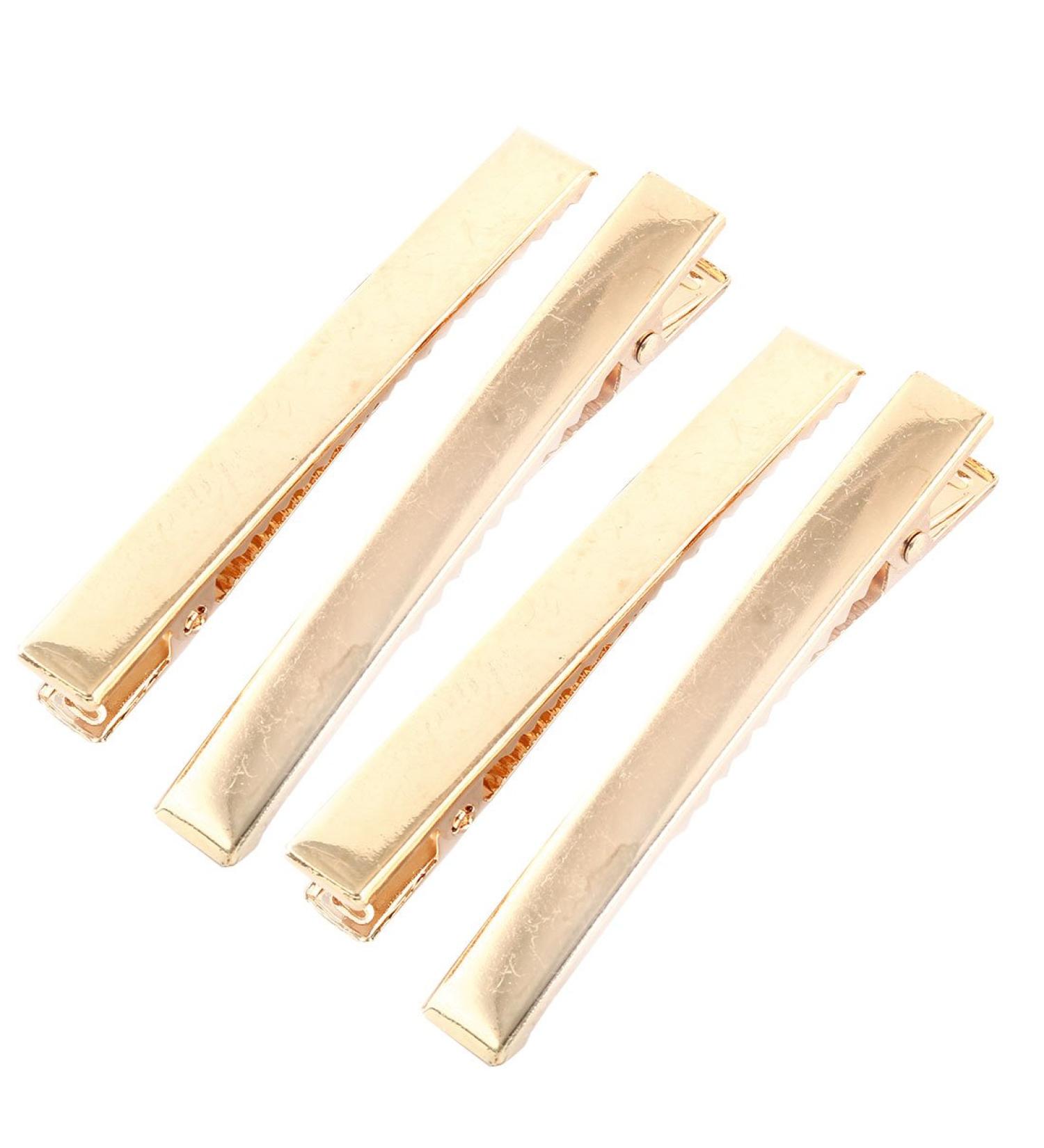 sourcingmap 4pcs Duckbill Alligator Hair Clips - Gold Tone Hairpins Barrette (8cm) - Perfect for All Hair Types - International Shipping Available - Buy Online on GoSupps.com