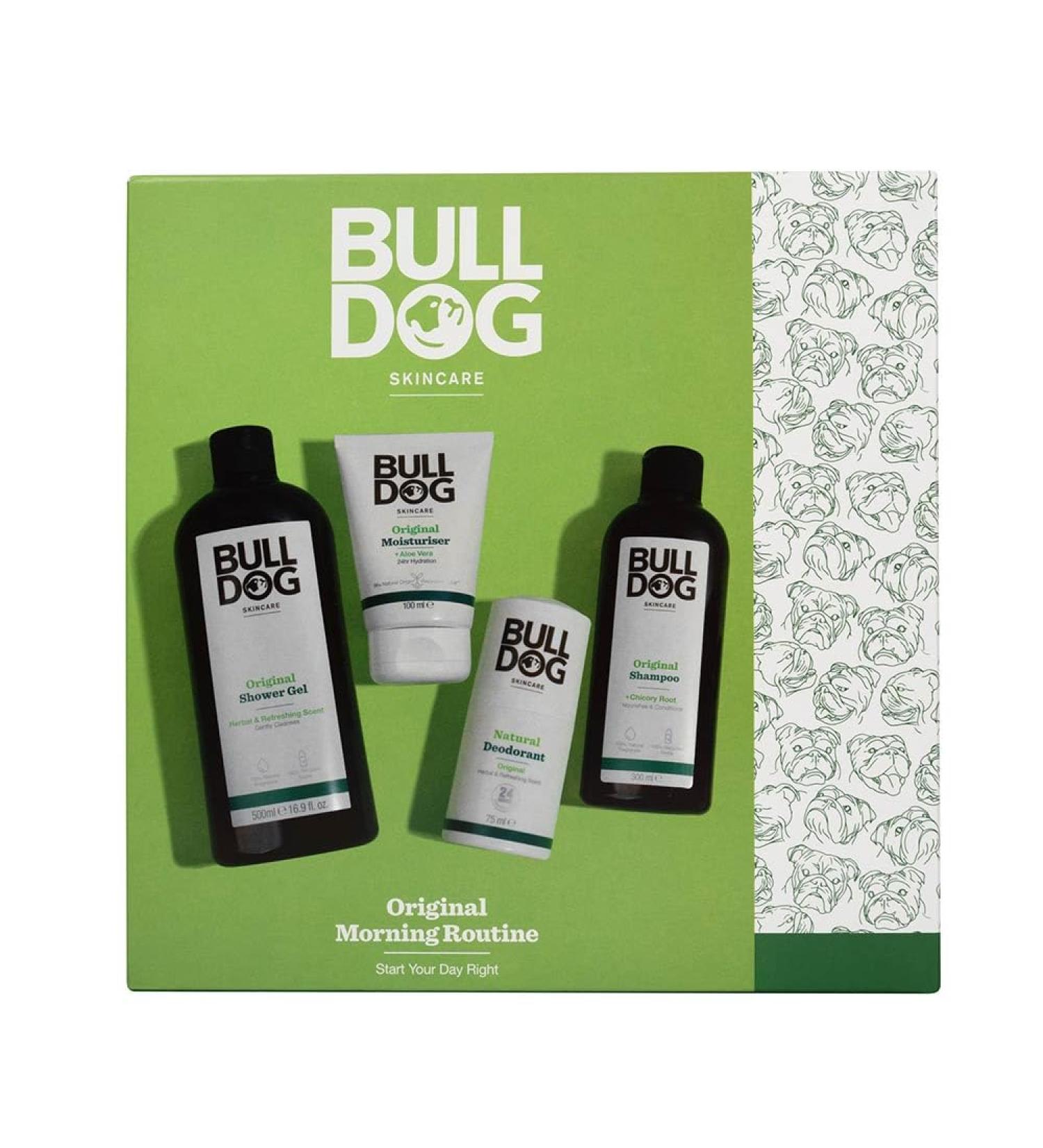 Bulldog Skincare Morning Routine Kit Giftset for Men - Shower Gel, Shampoo, Moisturiser & Deodorant - Buy Online on GoSupps.com