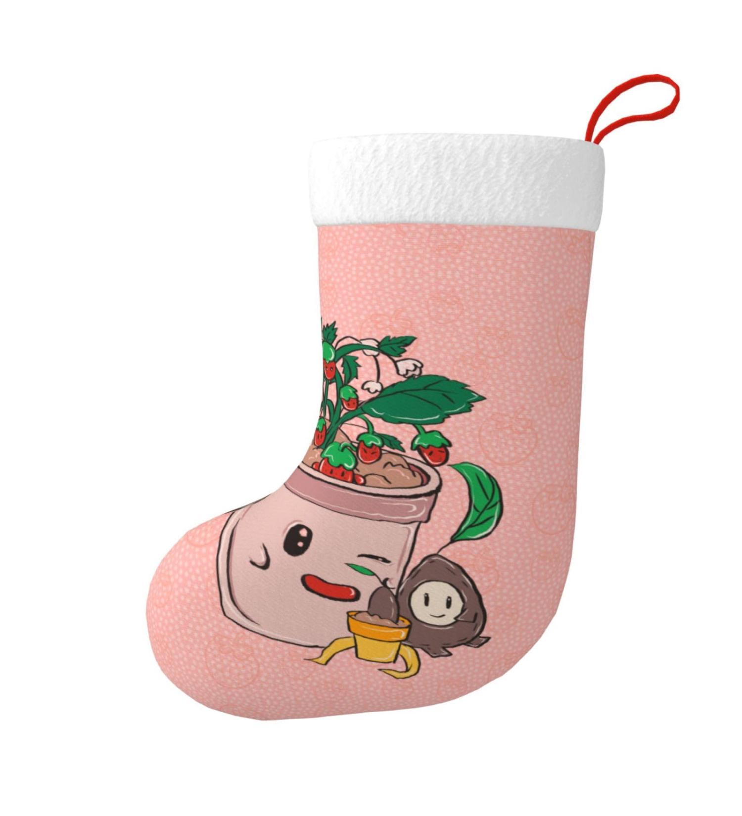 YYHHAOFA Sunflower Seeds and Strawberries Prints Christmas Decorative Stockings : Soft Light and Tactile Suitable for Christmas Holiday Party - Buy Online on GoSupps.com