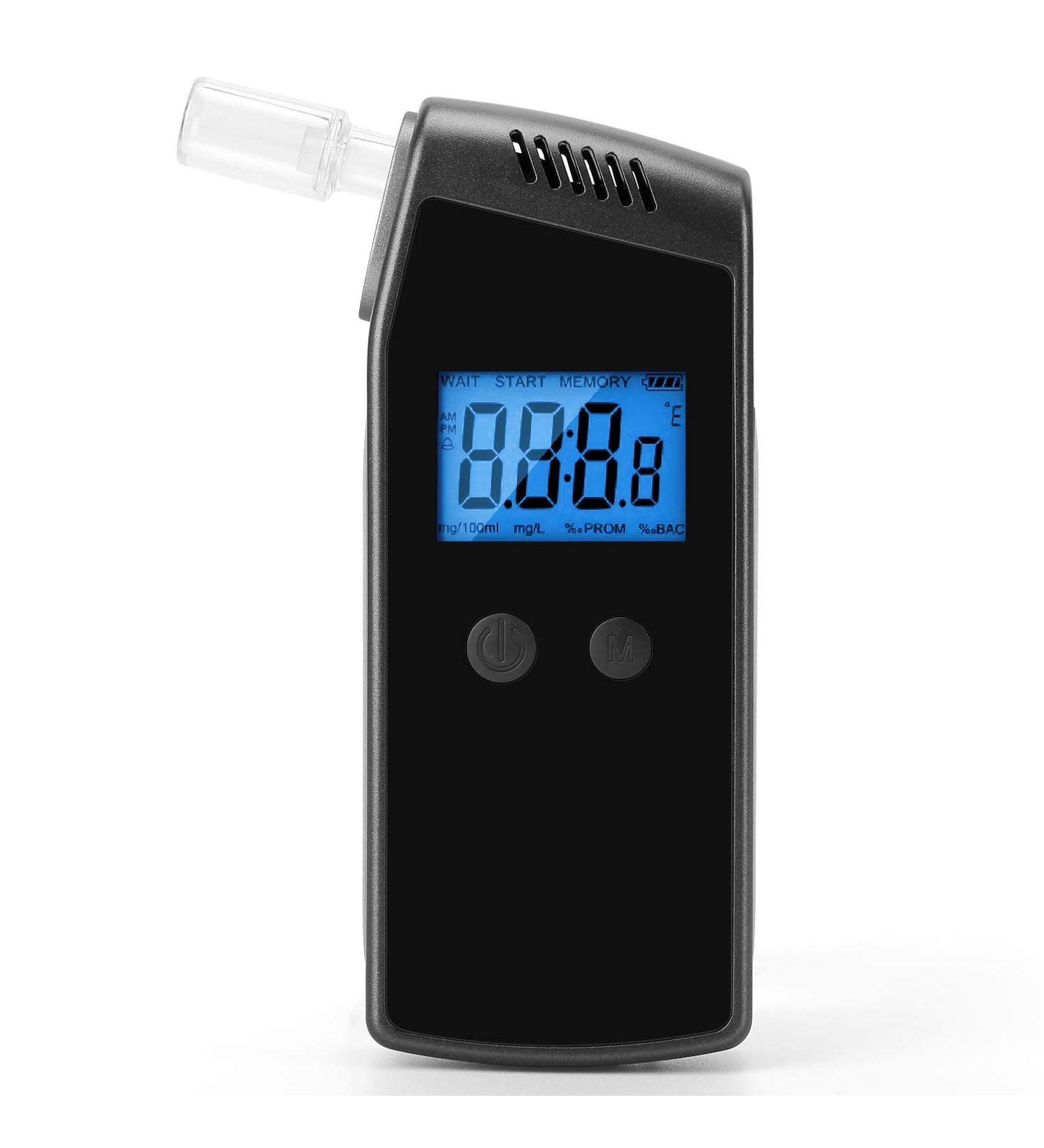 XCAI Professional Breathalyzer - USB Rechargeable Alcohol Tester with LCD Display - Buy Online on GoSupps.com
