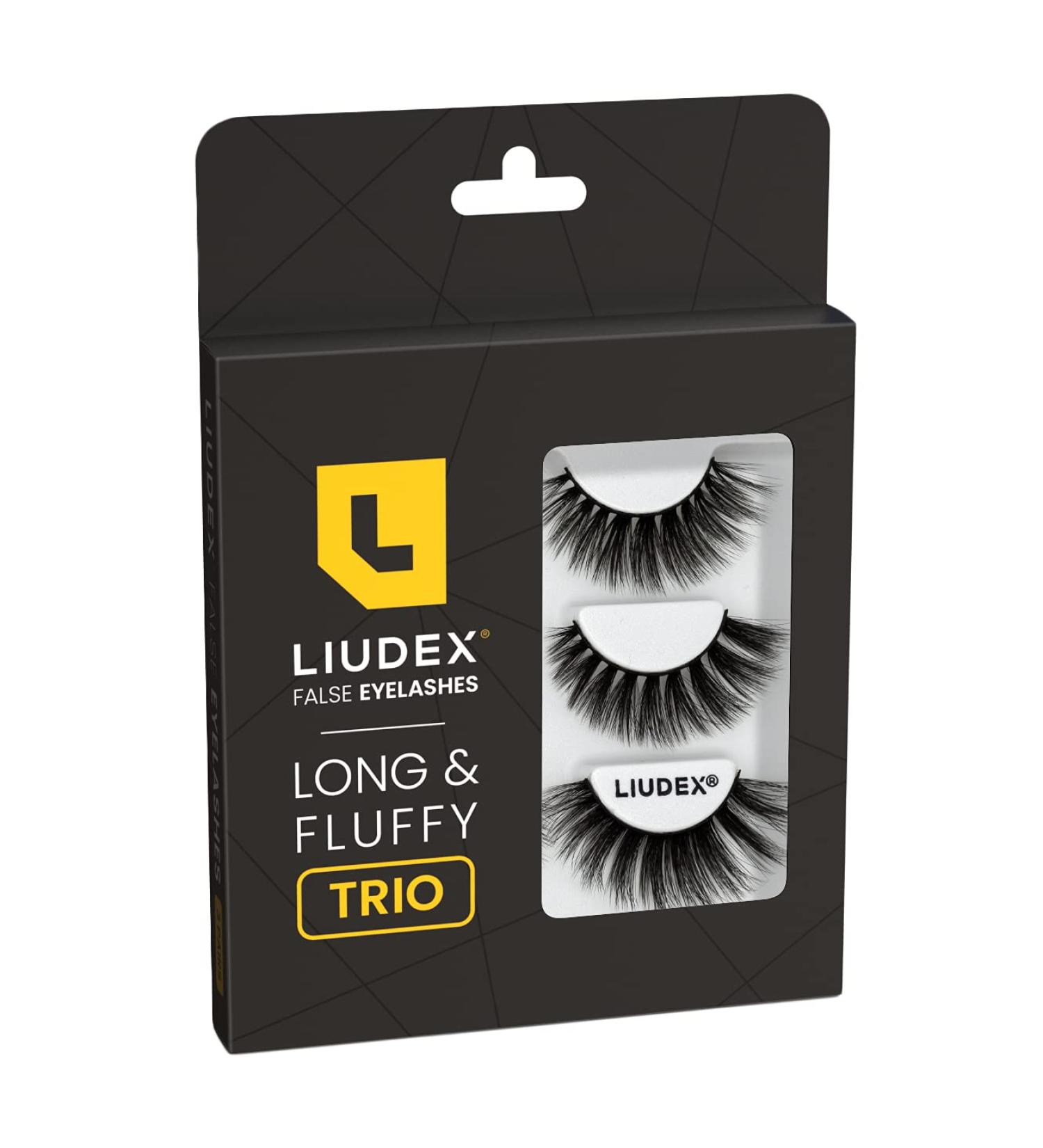 LIUDEX False Eyelashes - 3 Pairs - Different Style - 3D Mink False Eyelashes Natural Look Reusable Fake Lashes Volume Fluffy Soft Wispy Eyelash Trio - Buy Online on GoSupps.com