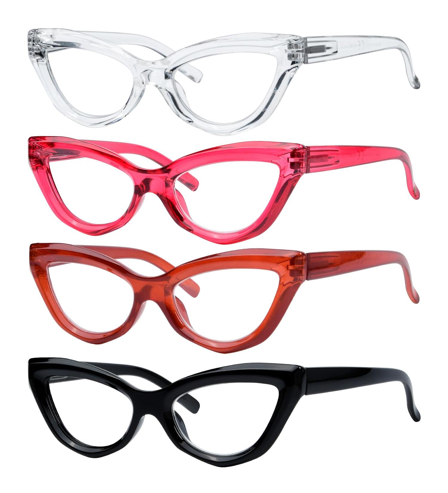 Eyekepper 4-Pack Cat-Eye Reading Glasses for Women | Stylish +2.25 Strength | Chic Readers Set - Buy Online on GoSupps.com