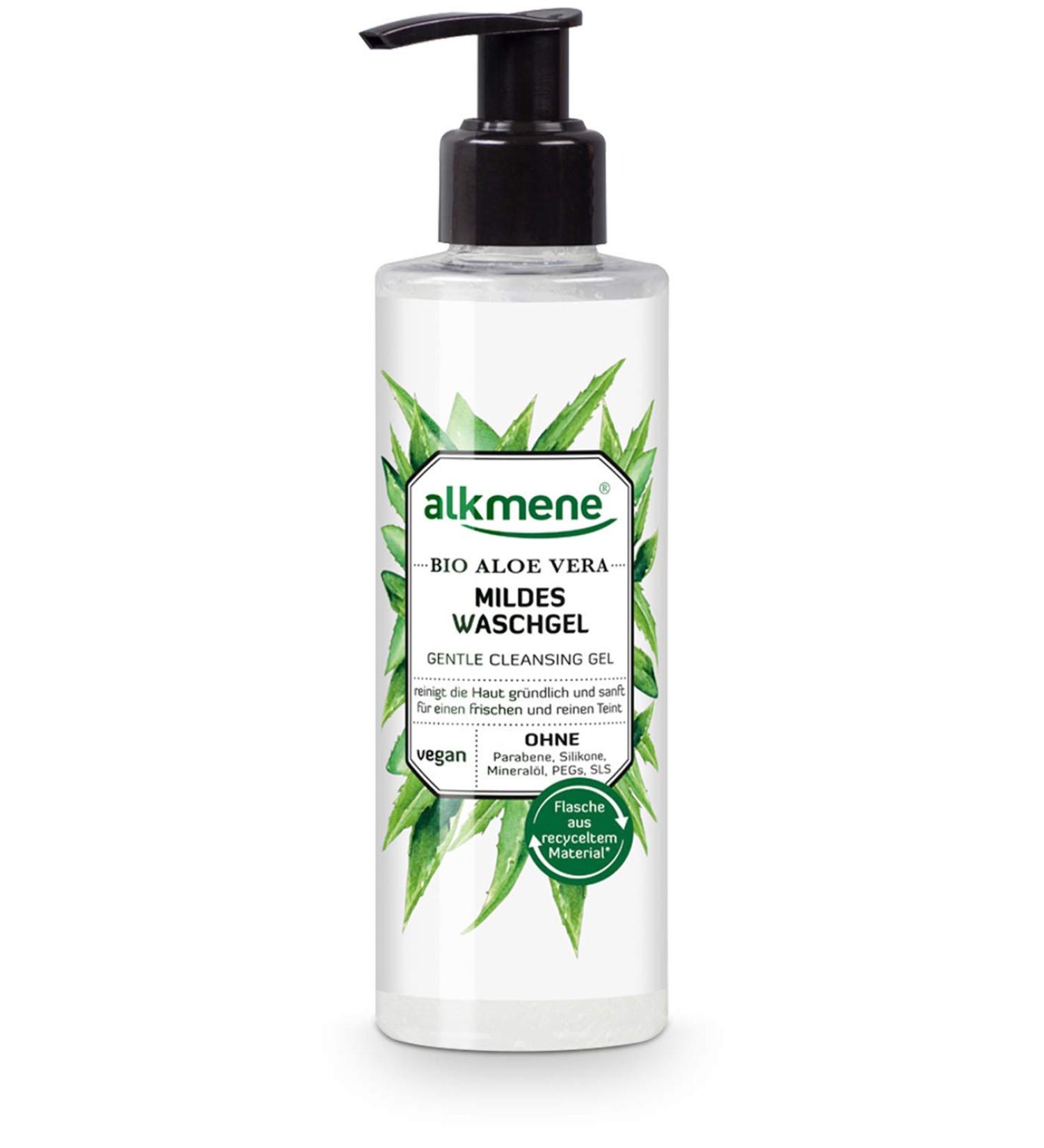 Alkmene Organic Aloe Vera Washing Gel - Vegan Mild Facial Cleanser for All Skin Types - 180 ml Pet Care ? SLES - Buy Online on GoSupps.com