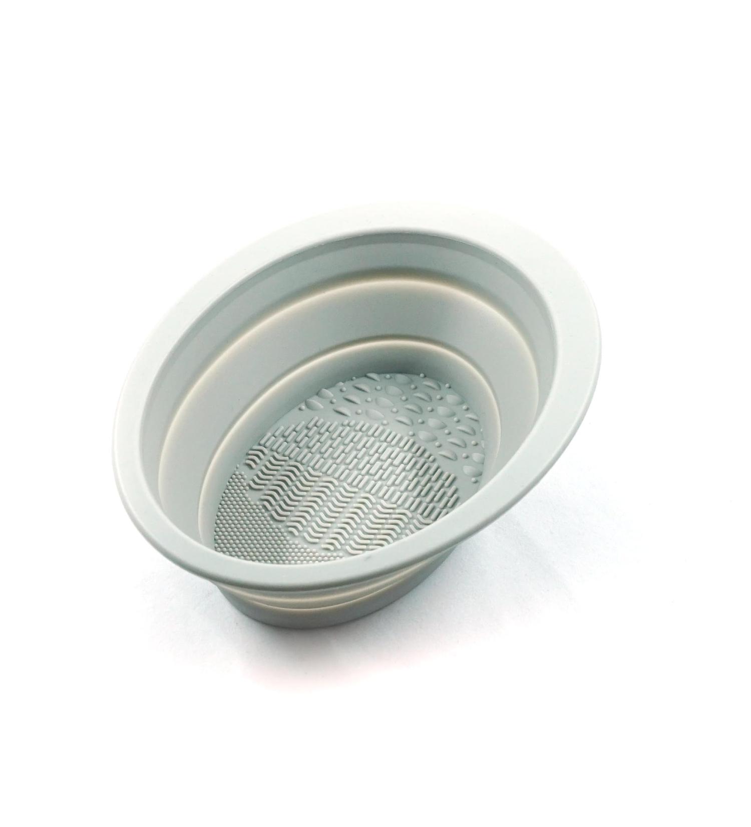 Freetune Foldable Shaving Bowl - Silicone Rubber Pocket Size & Durable Multipurpose Bowl - Easy to Carry Silver - Buy Online on GoSupps.com
