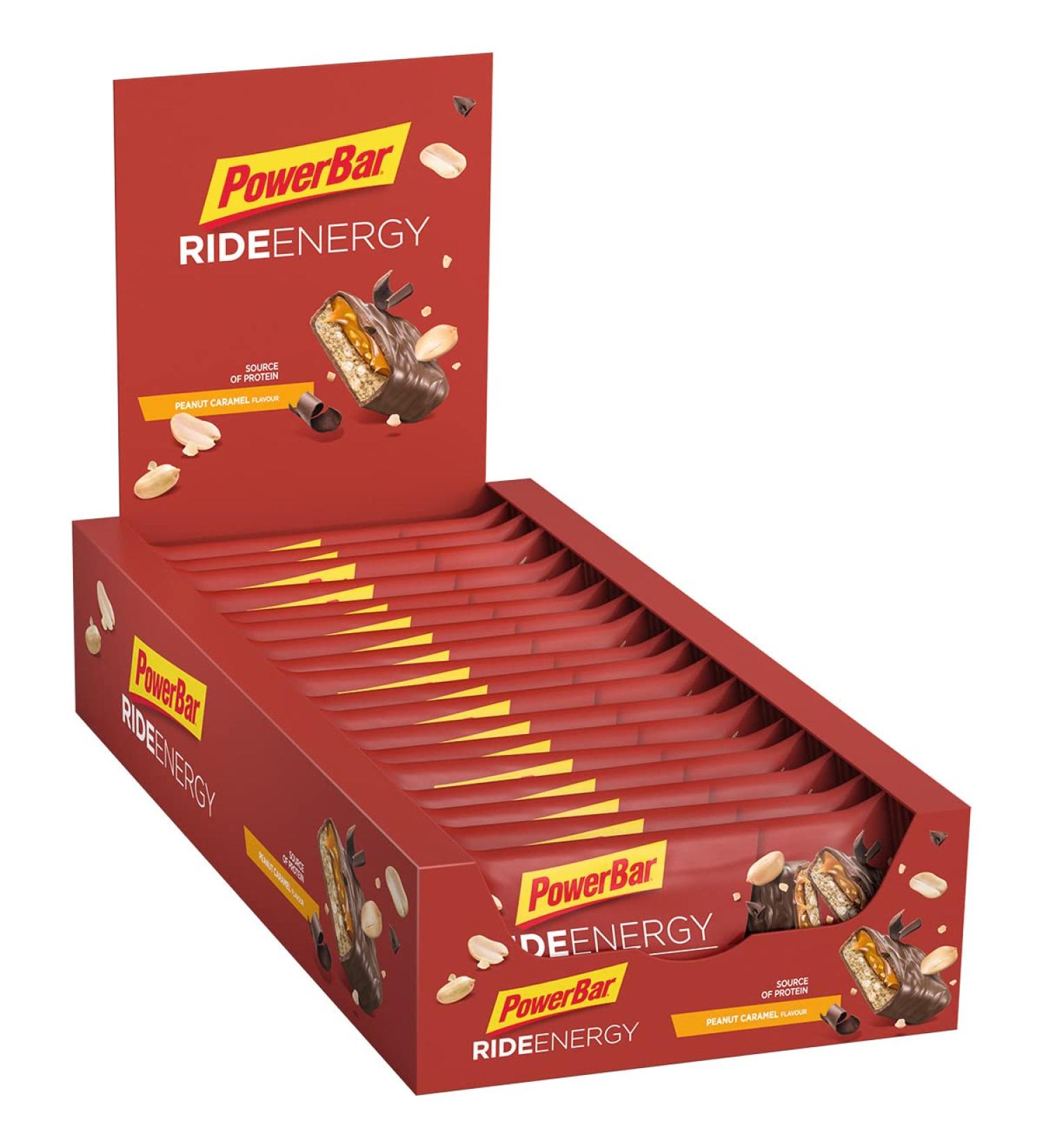 Powerbar Ride Energy Peanut-Caramel 18x55g - Carbohydrate Protein Bar with Magnesium for Energy Boost - Buy Online on GoSupps.com