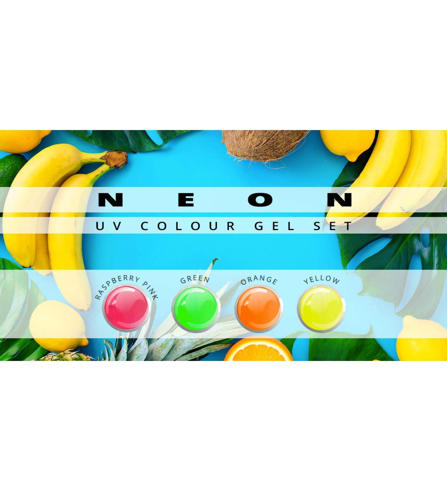 N&BF Neon Color Gel Set | UV Effect Gel for Geln gel | Acid-Free Medium Viscosity Nail Gel | Self-Smoothing Neon Nail Color - Buy Online on GoSupps.com