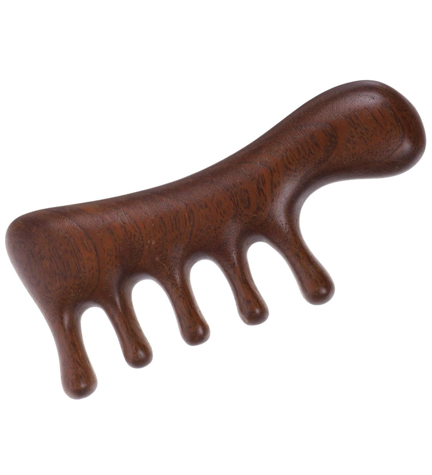 Minkissy Sandalwood Scalp Comb | Scalp Massage Comb & Wide Tooth Brush for Women - International Shipping Available - Buy Online on GoSupps.com