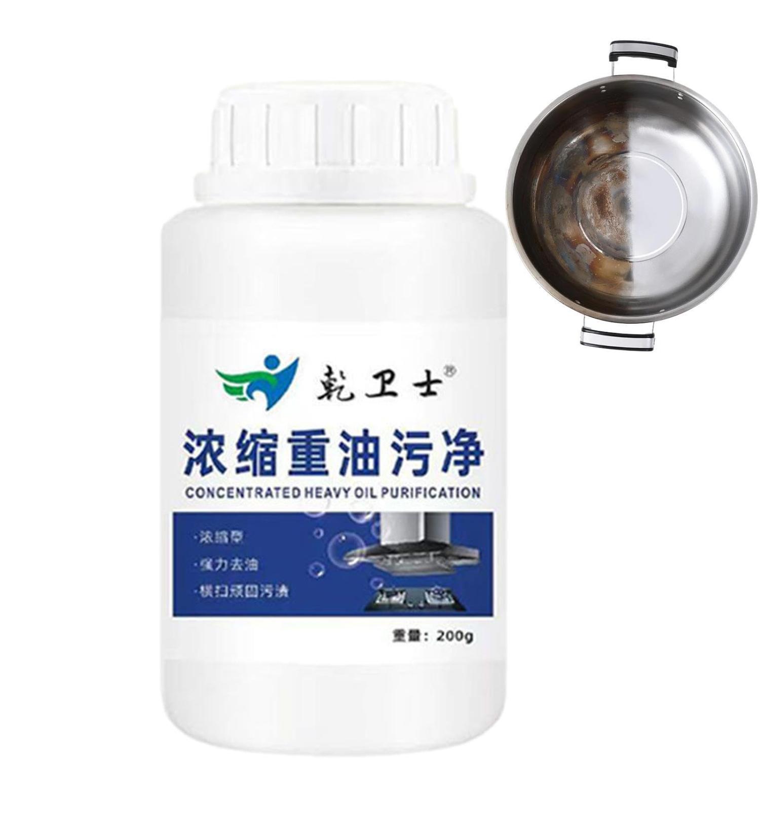 Oil Pollution Powder Cleaner | 200g Oil Pollution Cleaning Powder | Multi-Purpose Heavy Duty Kitchenware Cleaning Agent Powerful for Exhaust Fan Stove Grill Stoves Thaely - Buy Online on GoSupps.com