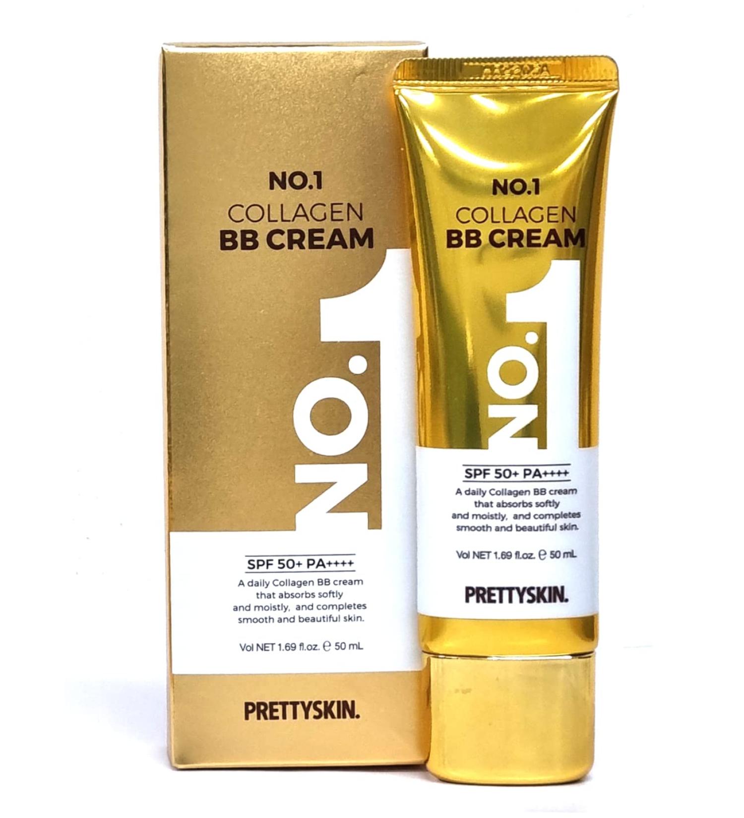 Buy PS.PRETTYSKIN NO1 Anti-Wrinkle Collagen Facial BB Cream SPF50+ | Hydrating & Brightening | Zinc Oxide Titanium Dioxide | International Shipping Available - Buy Online on GoSupps.com