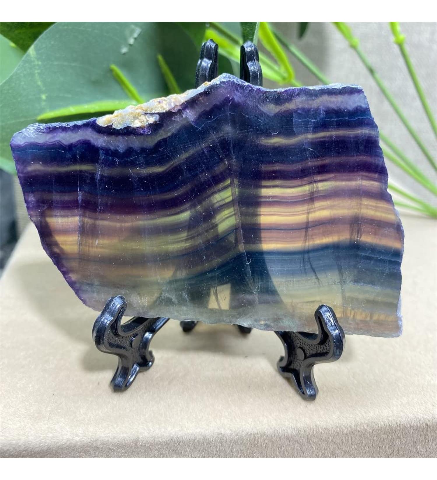Natural Crystal Rough Natural Sphere Fluorite Natural Stone Crystal Slab Gem Minerals Green Purple Fengshui Souvenirs for Home Decoratiom Accessories 1pc 170-195g