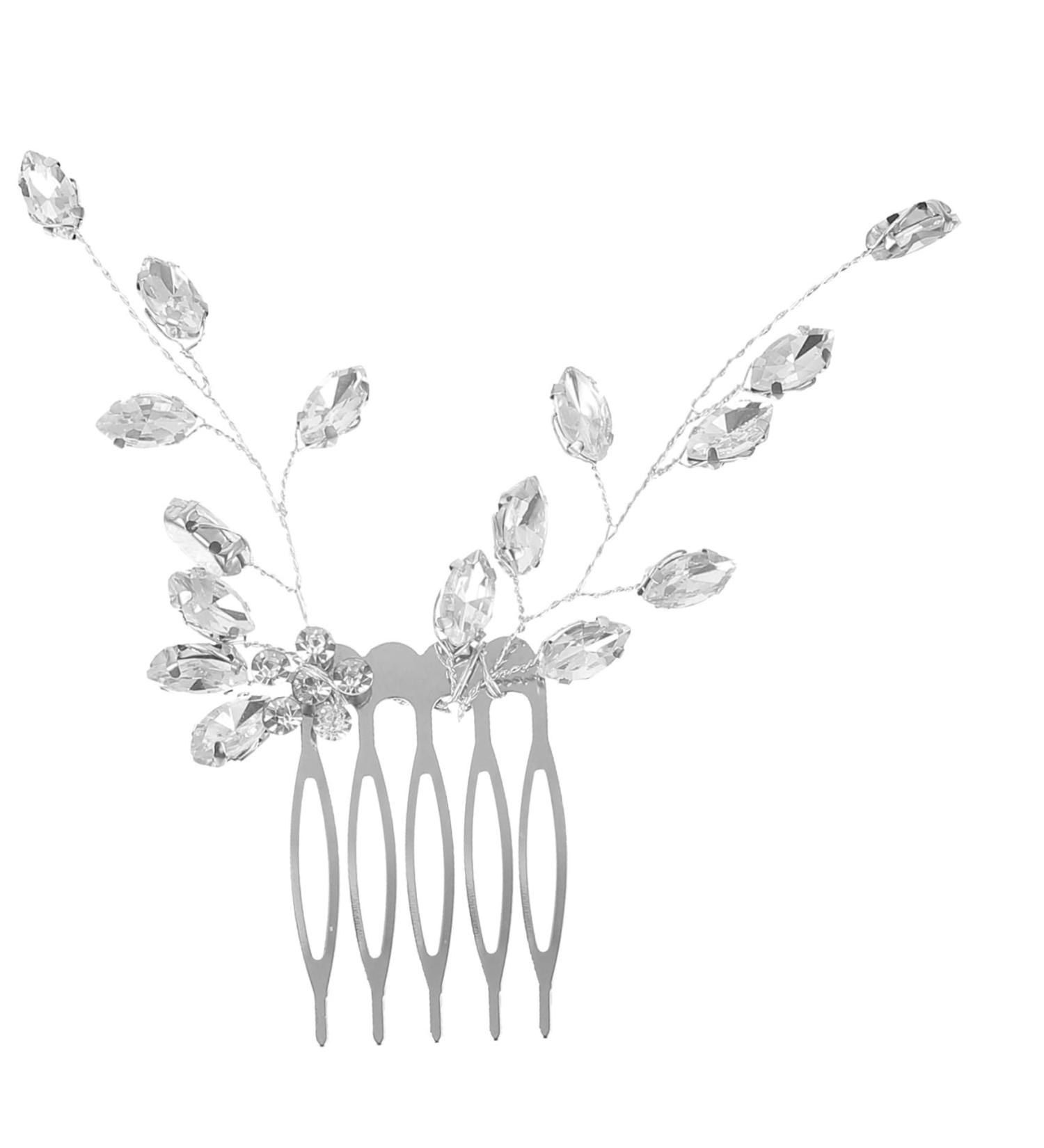 Beaupretty Hair Side Comb Small Side Comb Tiara Bridal Hair Accessories Rhinestone Hair Accessories Bridal Rhinestone Hair Comb Leaf Hair Comb Zinc Alloy Little Plum Blossom Wedding Bride - Buy Online on GoSupps.com