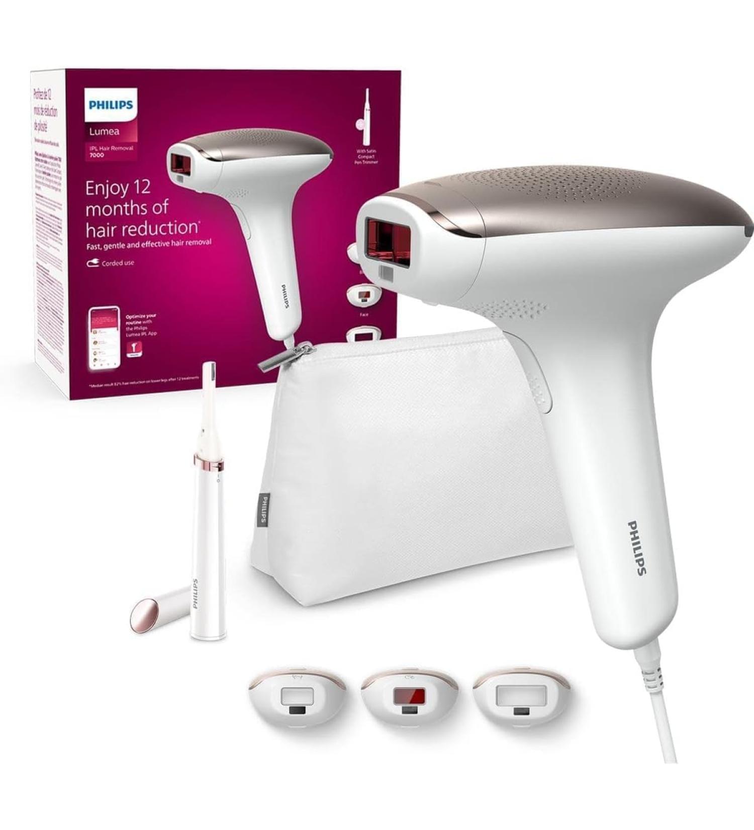 Philips Lumea IPL Hair Removal Device 7000 Series - Bri923/00 with Trimmer & 3 Attachments for Body Face & Bikini Zone - International Shipping Available - Buy Online on GoSupps.com