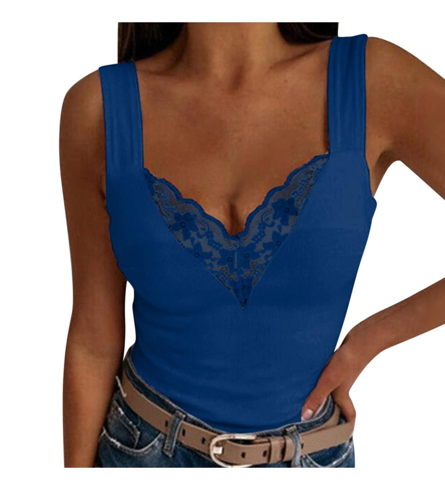 Stylish Sleeveless V-Neck Sports Bras for Women - Versatile Aesthetic Stretchless Y2K Summer Tank Tops - Buy Online on GoSupps.com