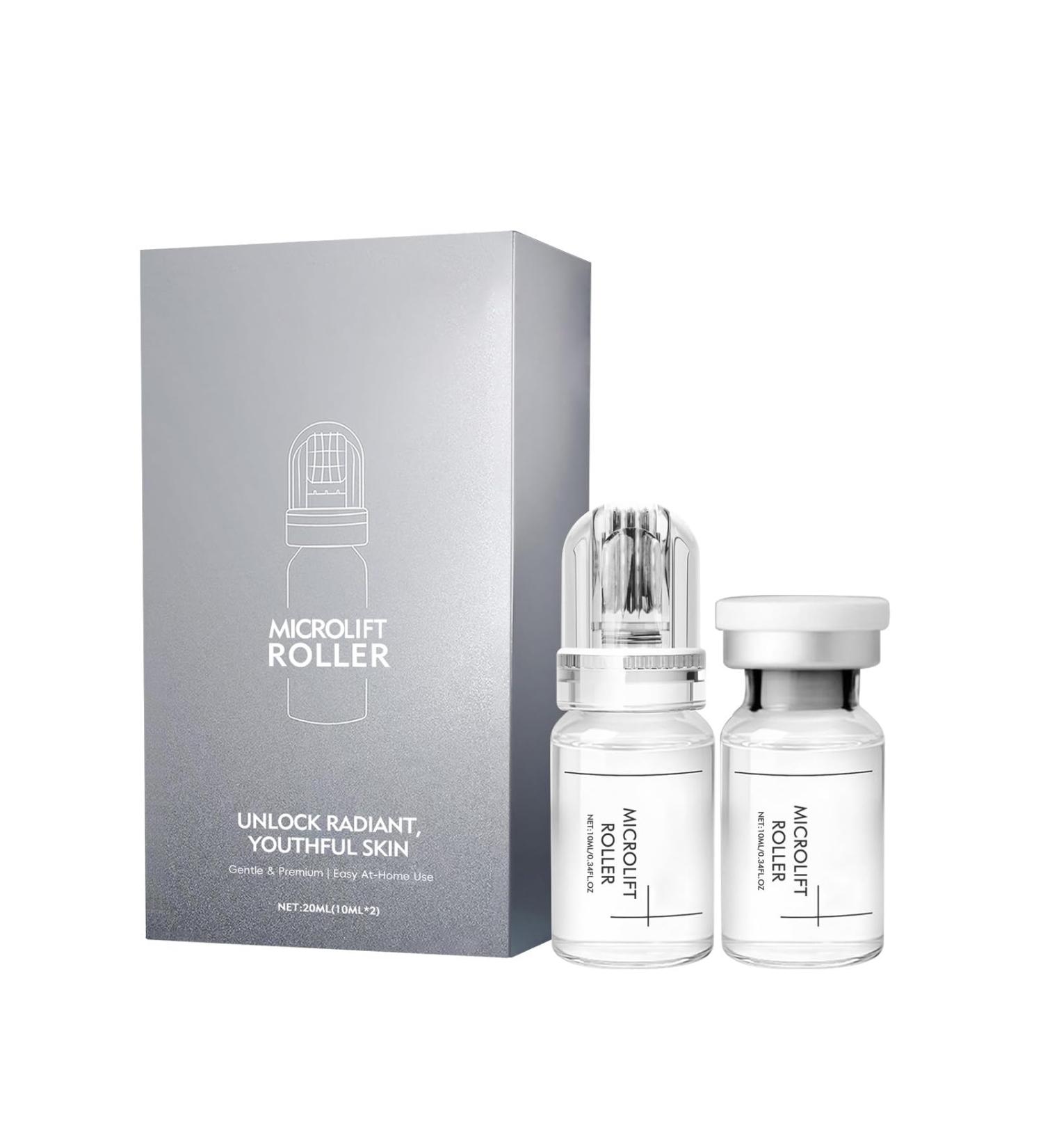 S rum clat - Rouleau de massage doux pour le visage et s rum apaisant et hydratant r duisant le teint terne et les poches coffret de soins portable - Buy Online on GoSupps.com