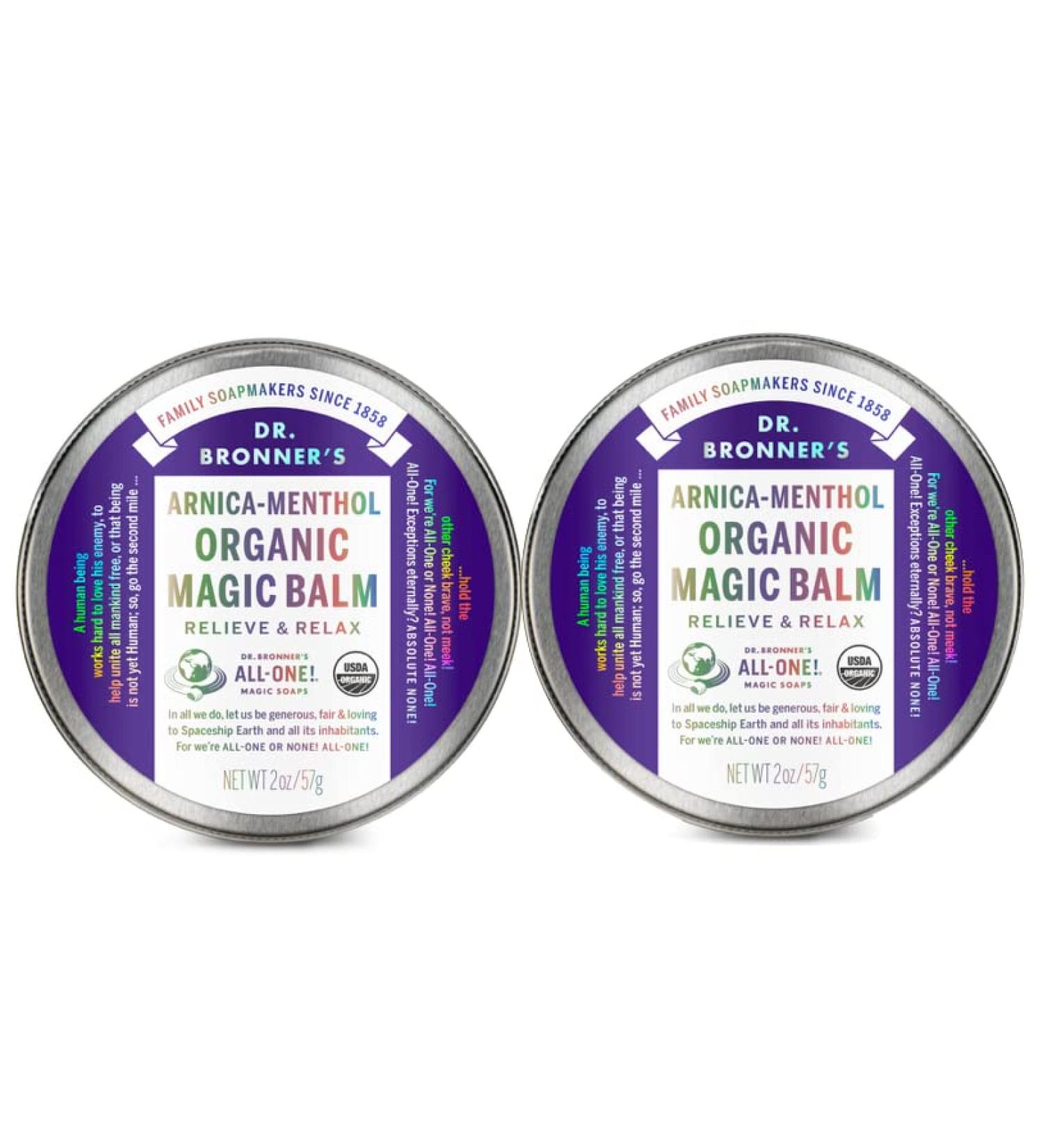 Dr. Bronner's Organic Magic Balm - Arnica-Menthol with Beeswax & Hemp Oil - 2 oz 2-Pack - Buy Online on GoSupps.com