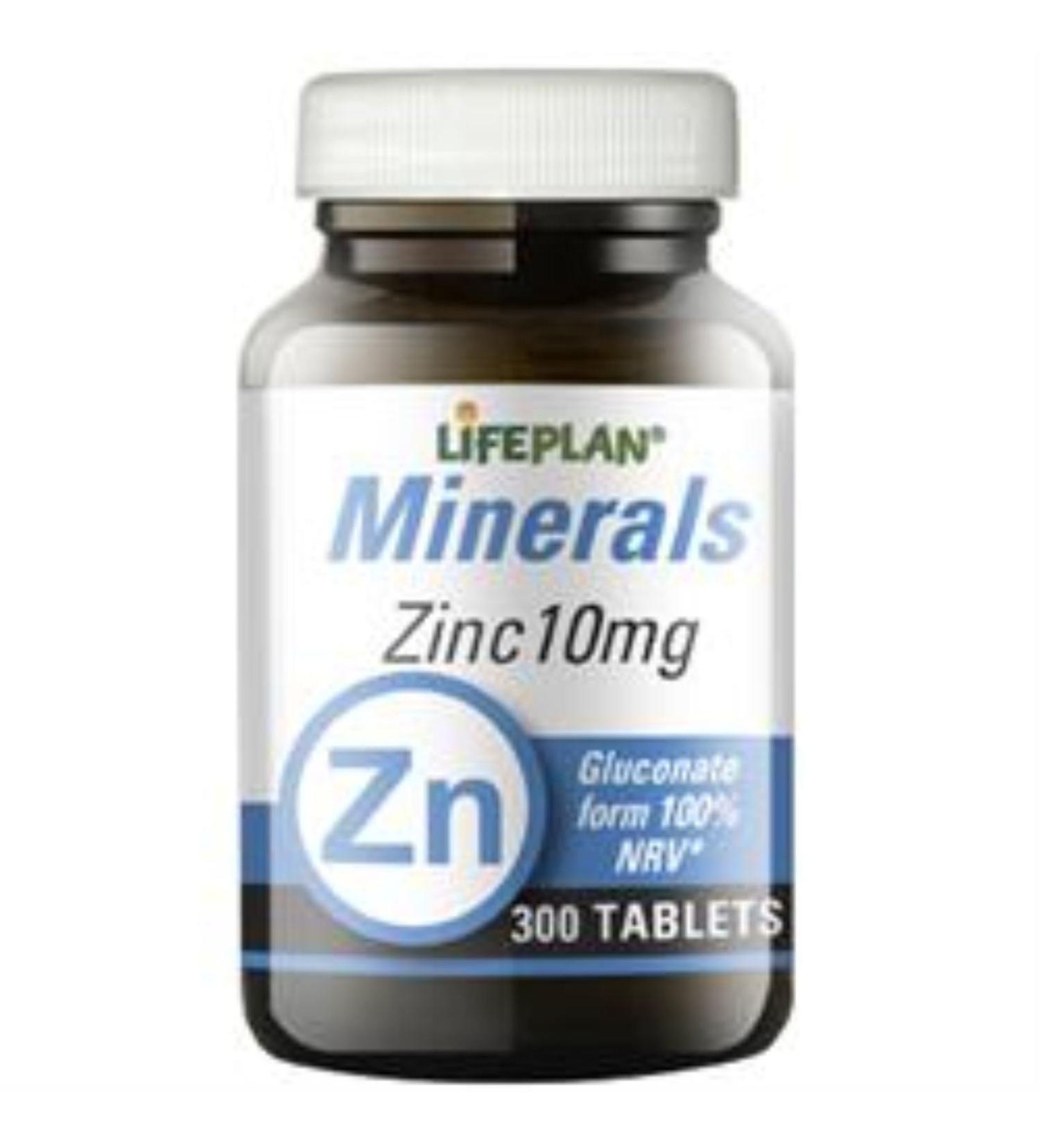 Lifeplan Zinc (Gluconate) 10mg - 300 Tablets