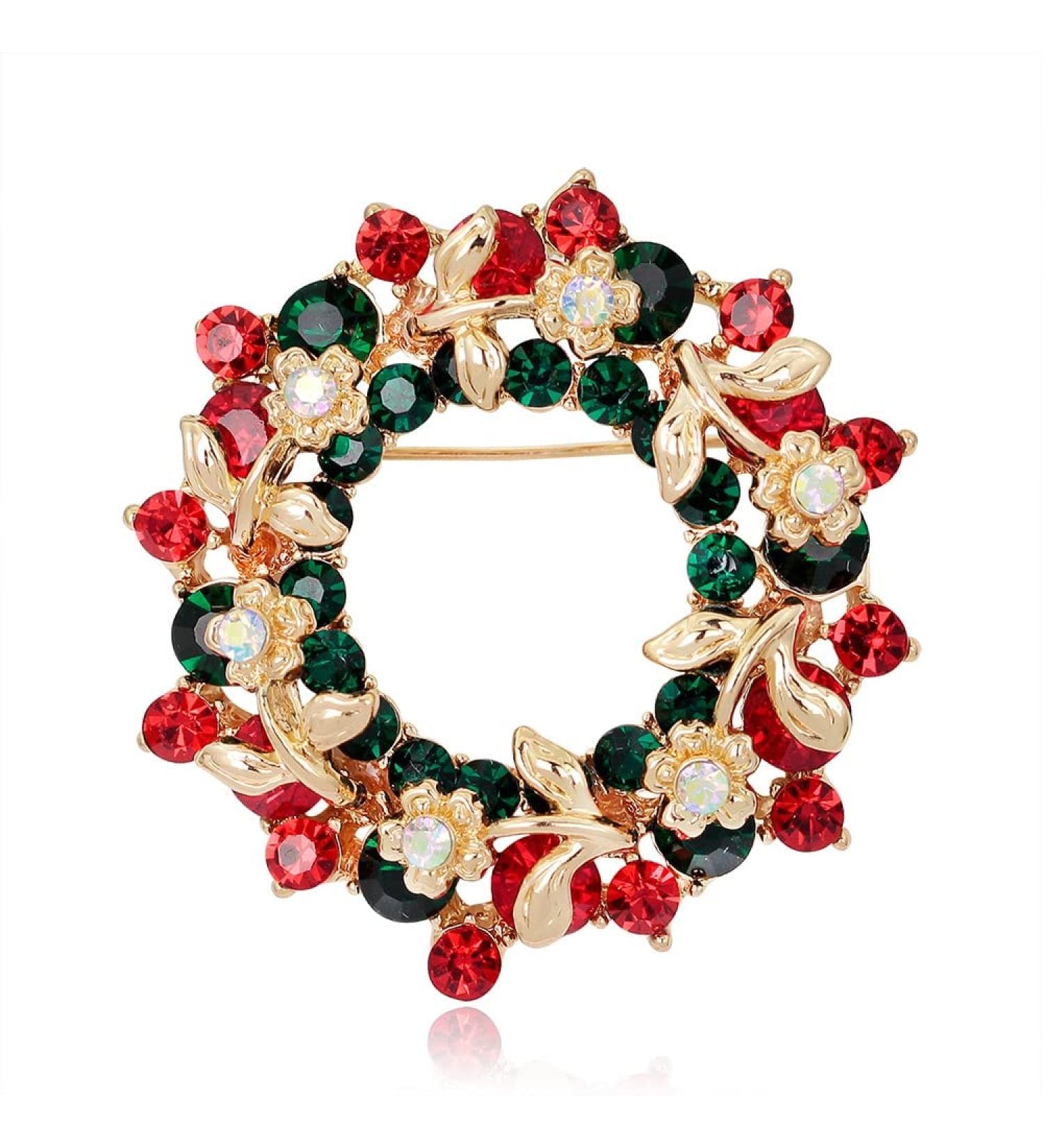 Pin Jewelry Gifts for Women Cute Inlaid Rhinestone Christmas Brooches for Women Creative Colorful Boots Snowman Pins Party Accessories Sweater Jewelry Brooches & Pins - Buy Online on GoSupps.com
