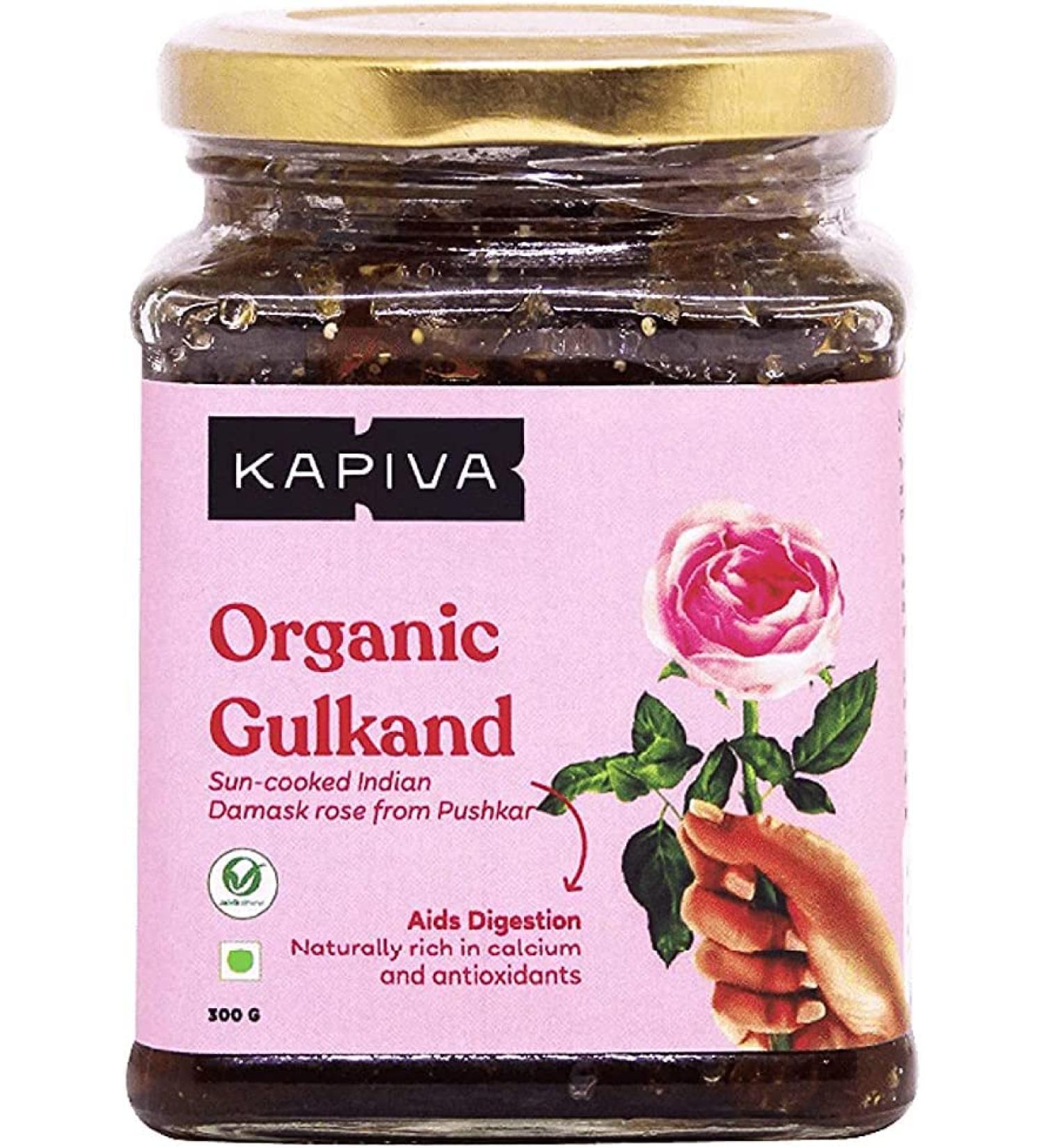CROW Organic Gulkand 300gms (Rose Petal Jam) 100% Natural | Sun-Cooked Damask Roses