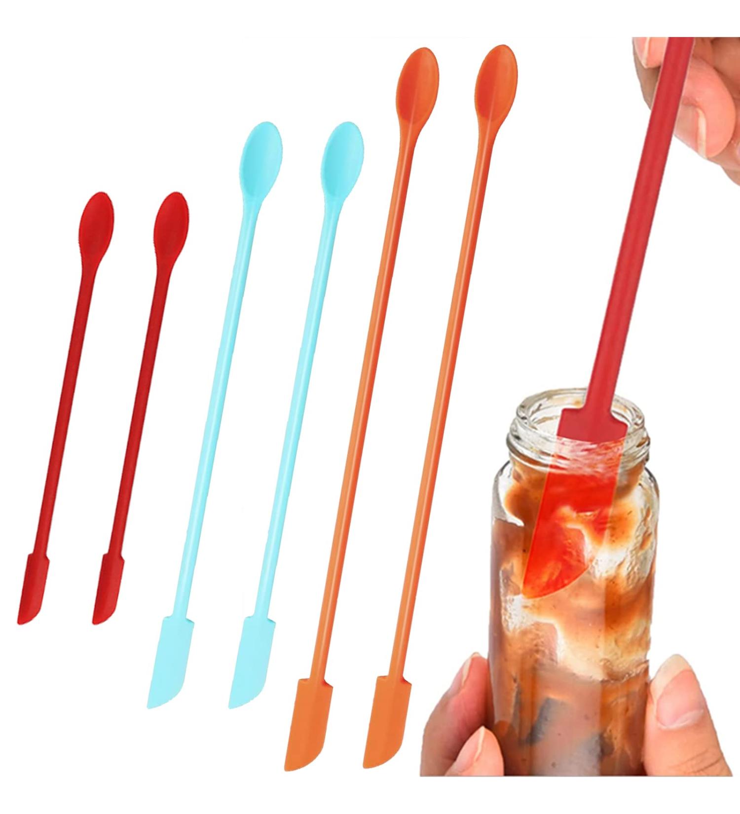 Makeup Spatula 6 Pcs Mini Silicone Last Drop Spatulas Multifunctional Scraper Small Beauty Makeup Spatula Tiny Scraper for Thin Jar Bottle Cosmetics - Buy Online on GoSupps.com