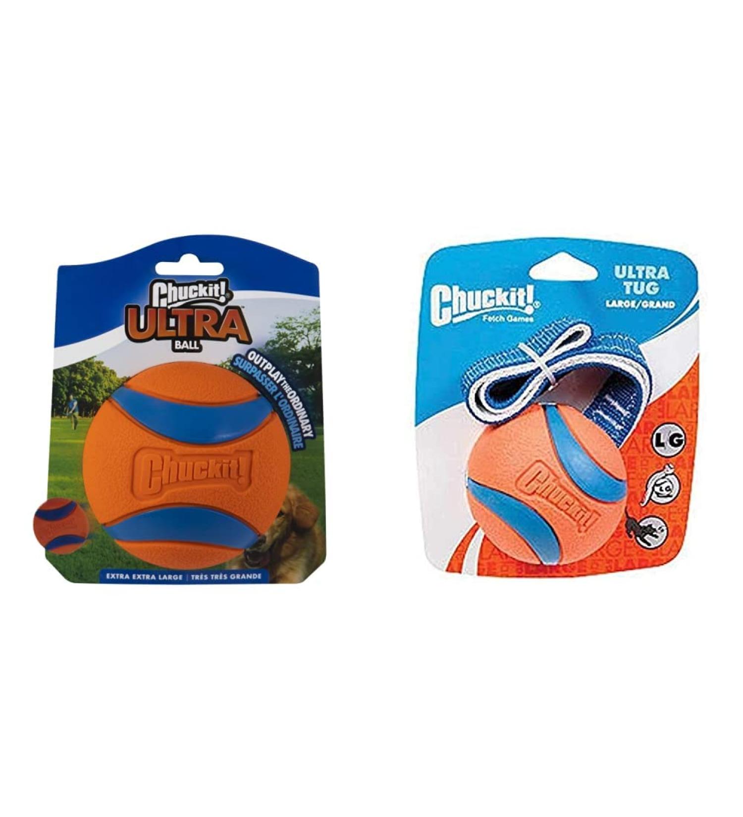 Buy Chuckit! Ultra Ball XXLarge & Ultra Tug Large Bundle - Premium Dog Toys for Active Pets - International Shipping Available - Buy Online on GoSupps.com