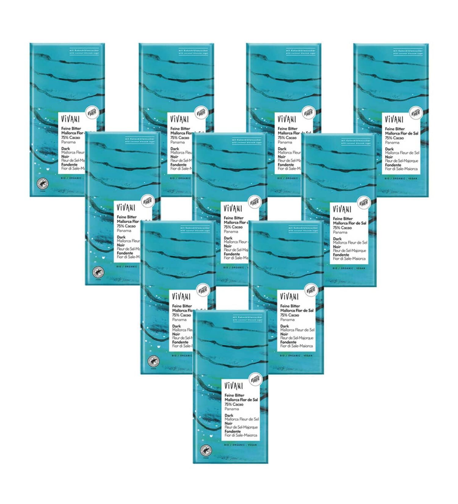 Vivani Vivani Organic Fine Fleur de Sel from Mallorca Dark 80g (pack of 10)