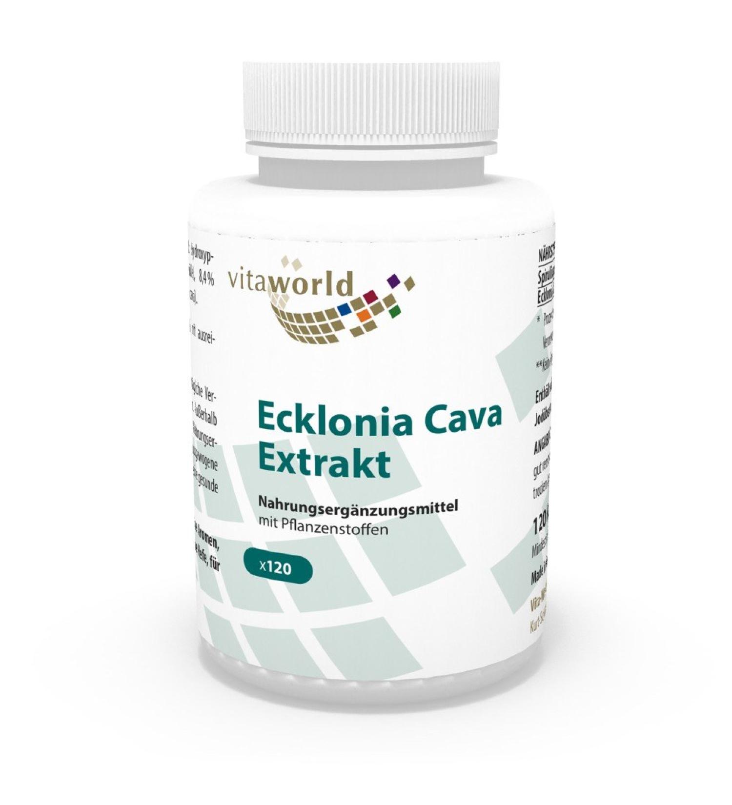 Vita World Ecklonia Cava Extract 120 Vegetarian Capsules Made in Germany