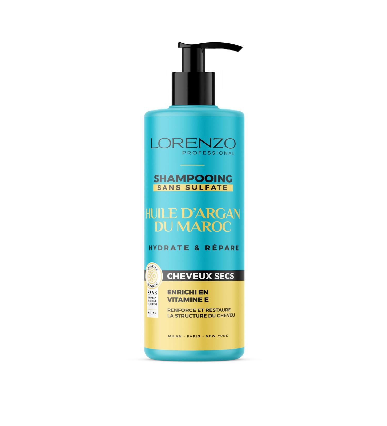  LORENZO PROFESSIONAL LORENZO PROFESSIONAL Sulfate Free Shampoo with Moroccan Argan Oil (Dry Hair) 500ml Lorenzo Professional - Buy Online on GoSupps.com