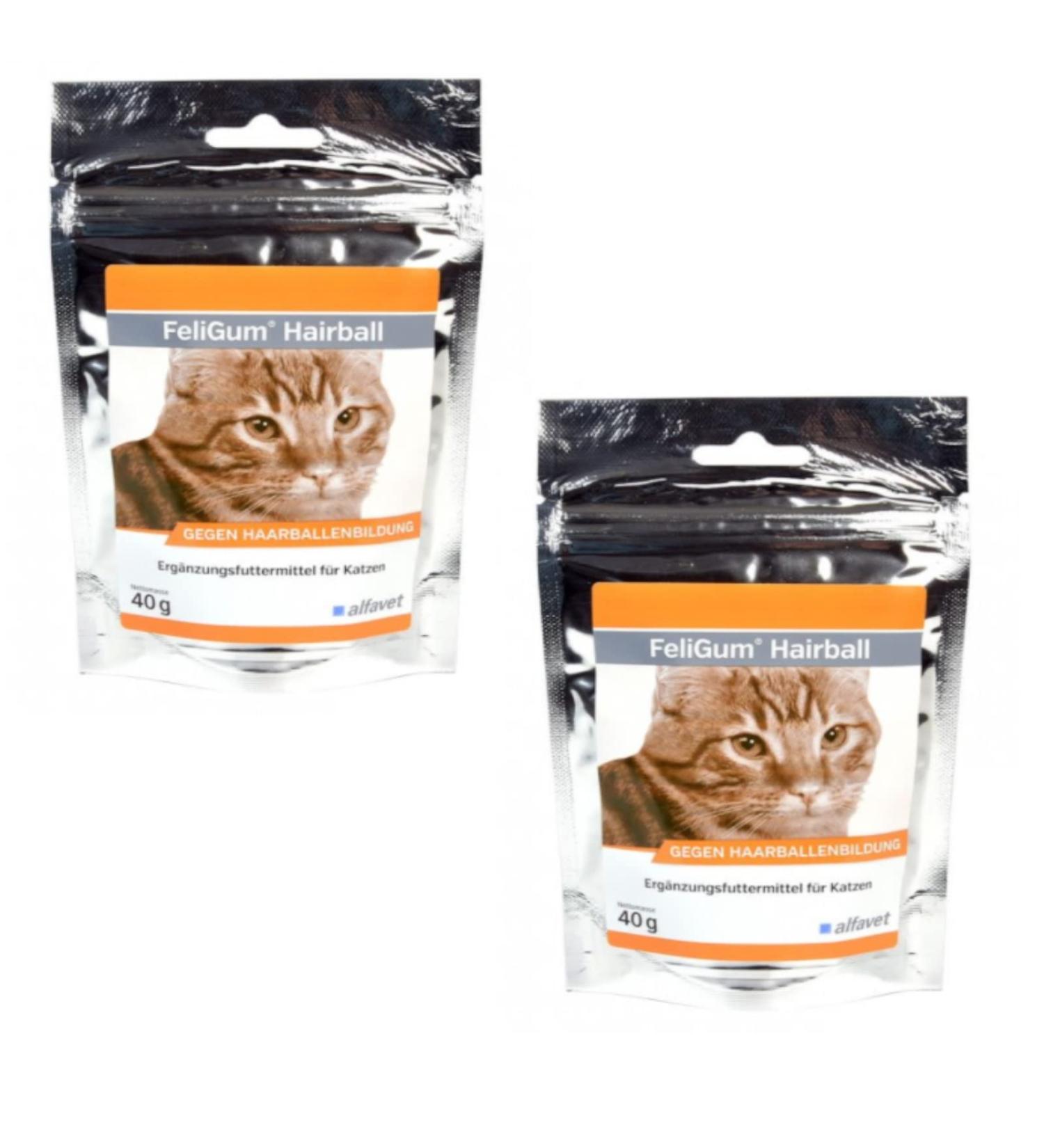 Alfavet FeliGum Hairball for cats - double pack - 2 x 40 g