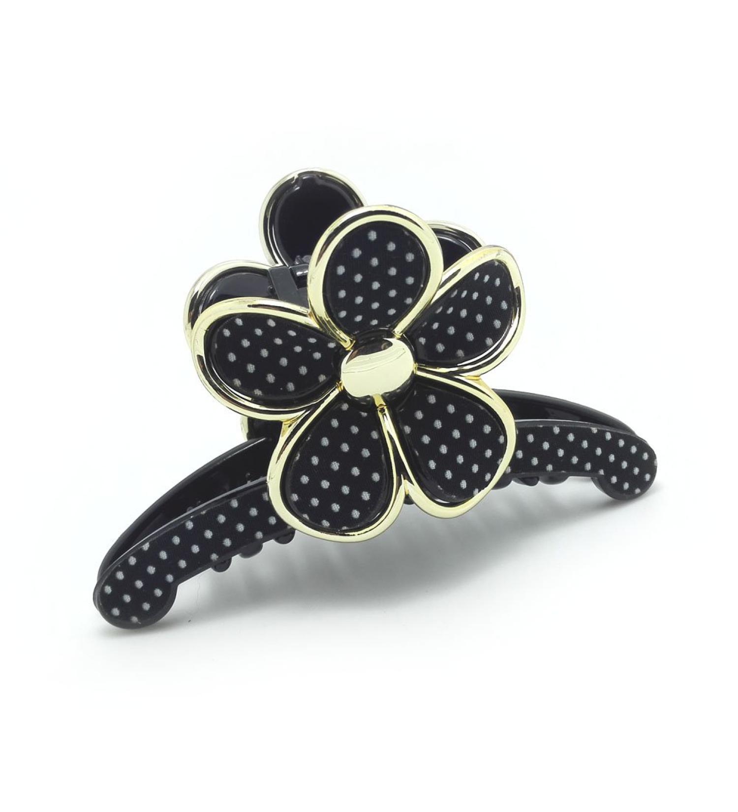 Meilliwish Flower Lace Hair Clip Claw for Women & Girls - Elegant Black Accessory (1 Piece) - Buy Online on GoSupps.com