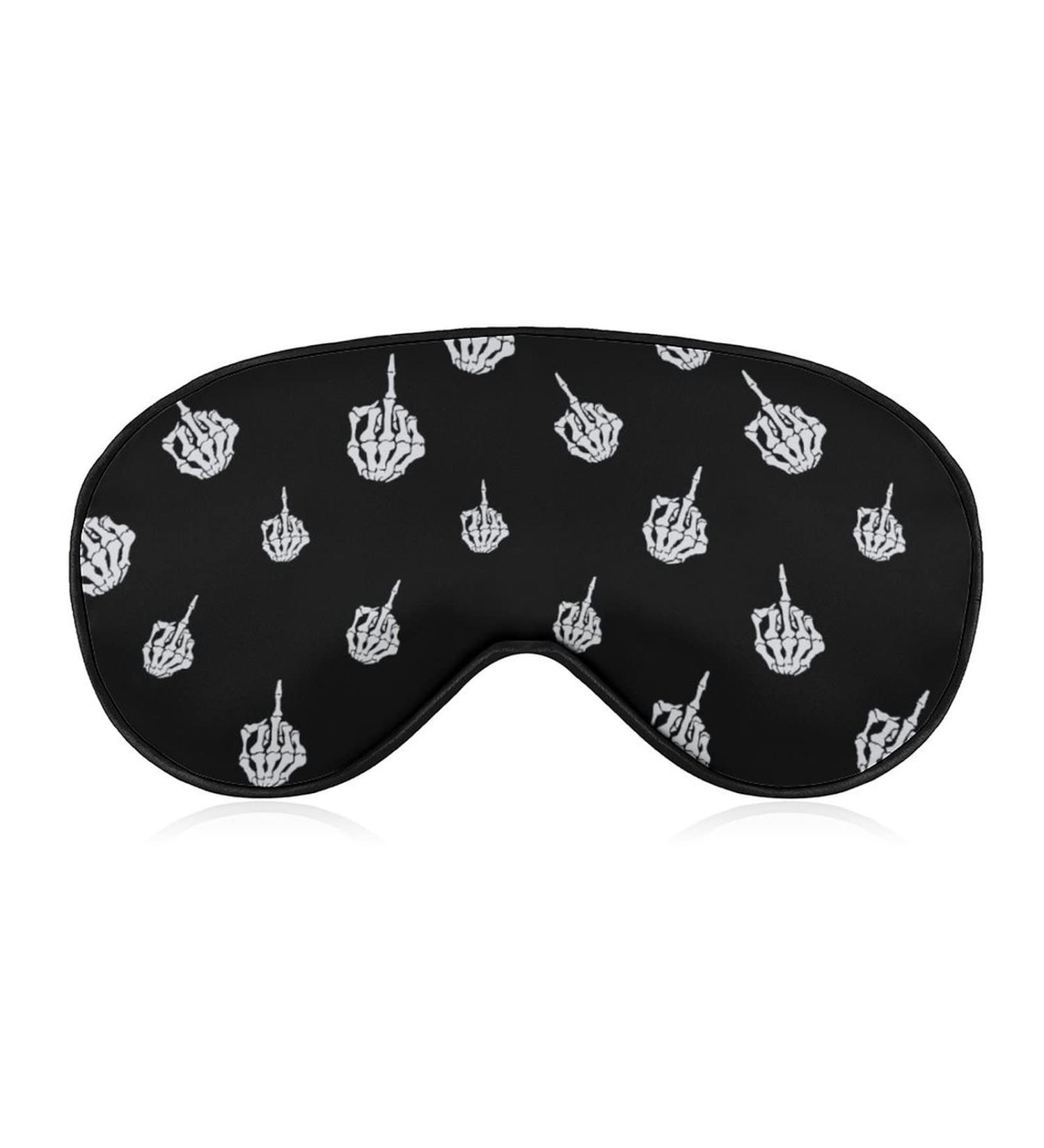 Middle Finger Sleeping Blindfold Mask - Adjustable Strap Eye Cover for Men & Women - Buy Online on GoSupps.com
