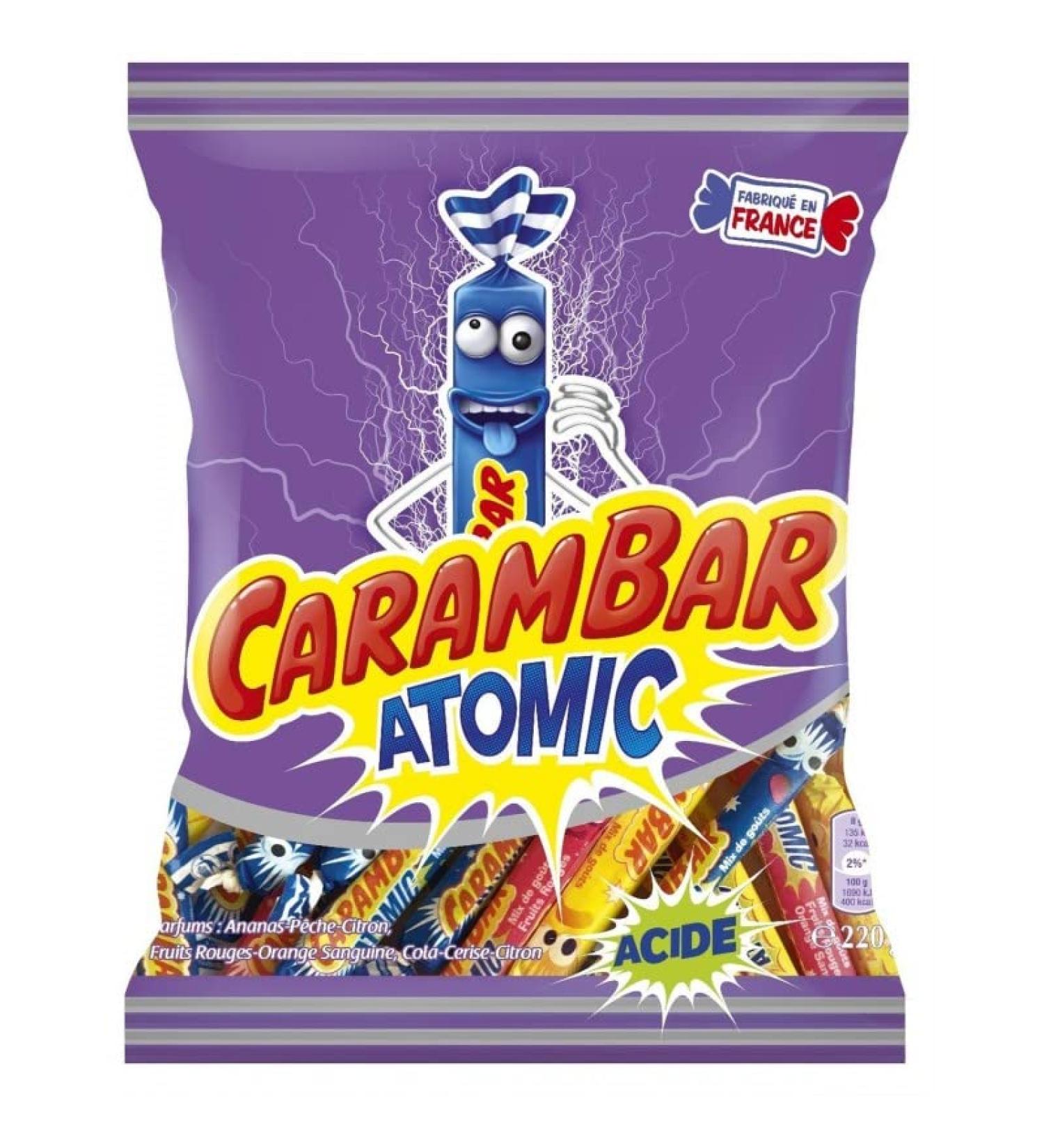 CARAMBAR - Carambar Atomic : le bonbon qui explose en bouche - 220g - Lot De 4 - Vendu Par Lot