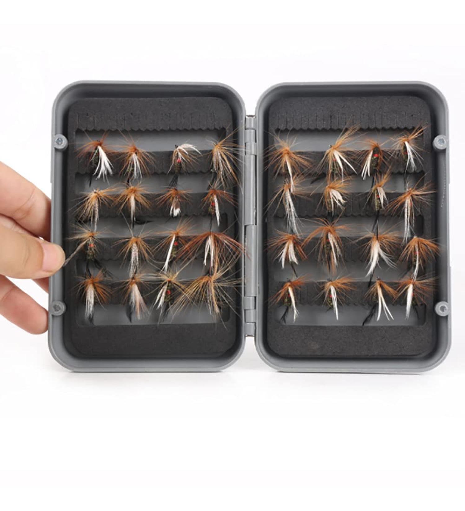 Ancllo Fly Fishing Set - 32 Pieces for Dry & Wet Flies Nymphs Perch Salmon & Trout - Boxed International Shipping - Buy Online on GoSupps.com