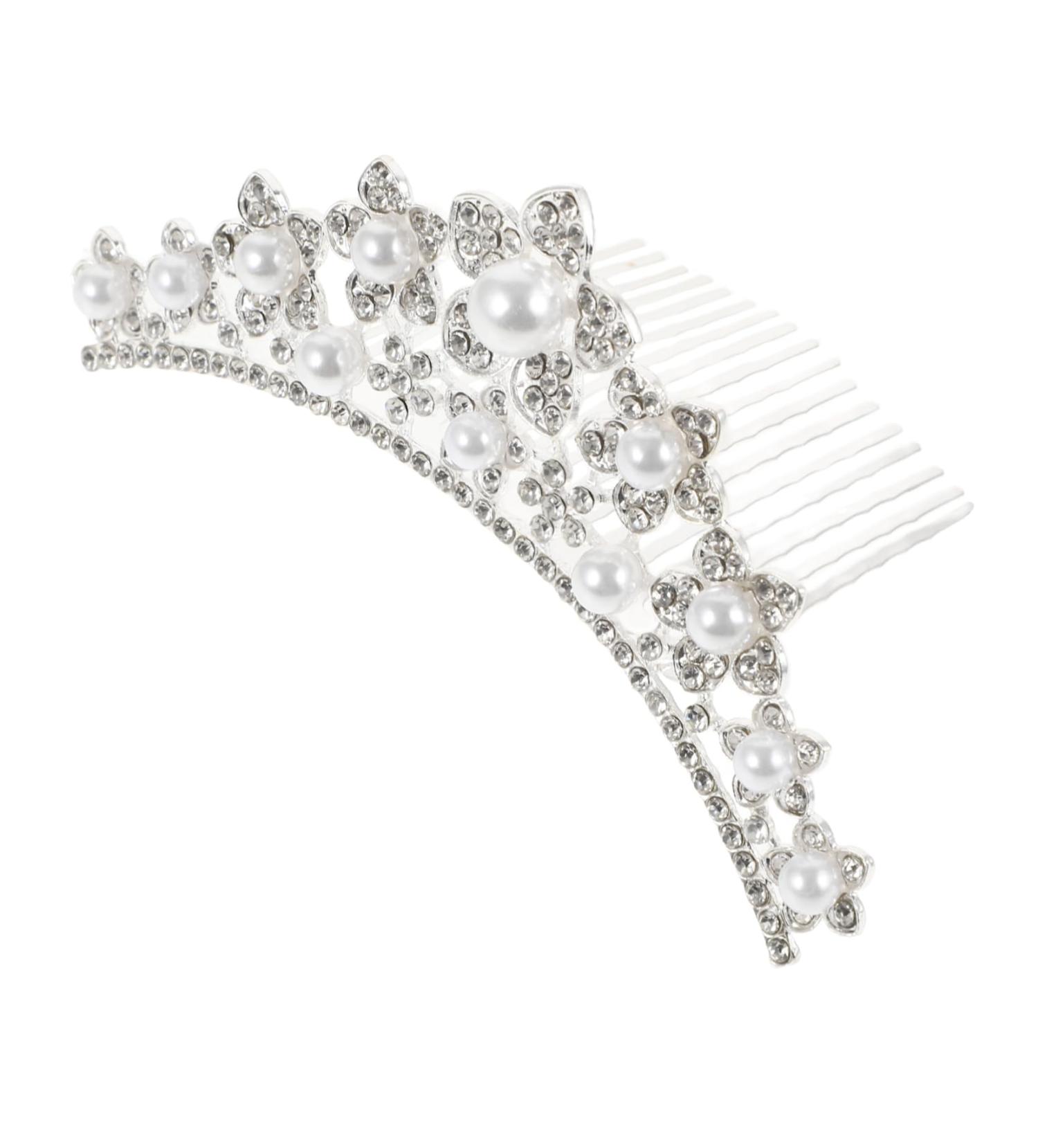 DOITOOL Hair Comb Rhinestone Hair Clip Fairy Headpiece Wedding Hair Accessories Diamond Headpiece Diamond Hair Clips Bridal Hair Flowers Kids Hair Clips Tiara Pearl Miss Headband - Buy Online on GoSupps.com
