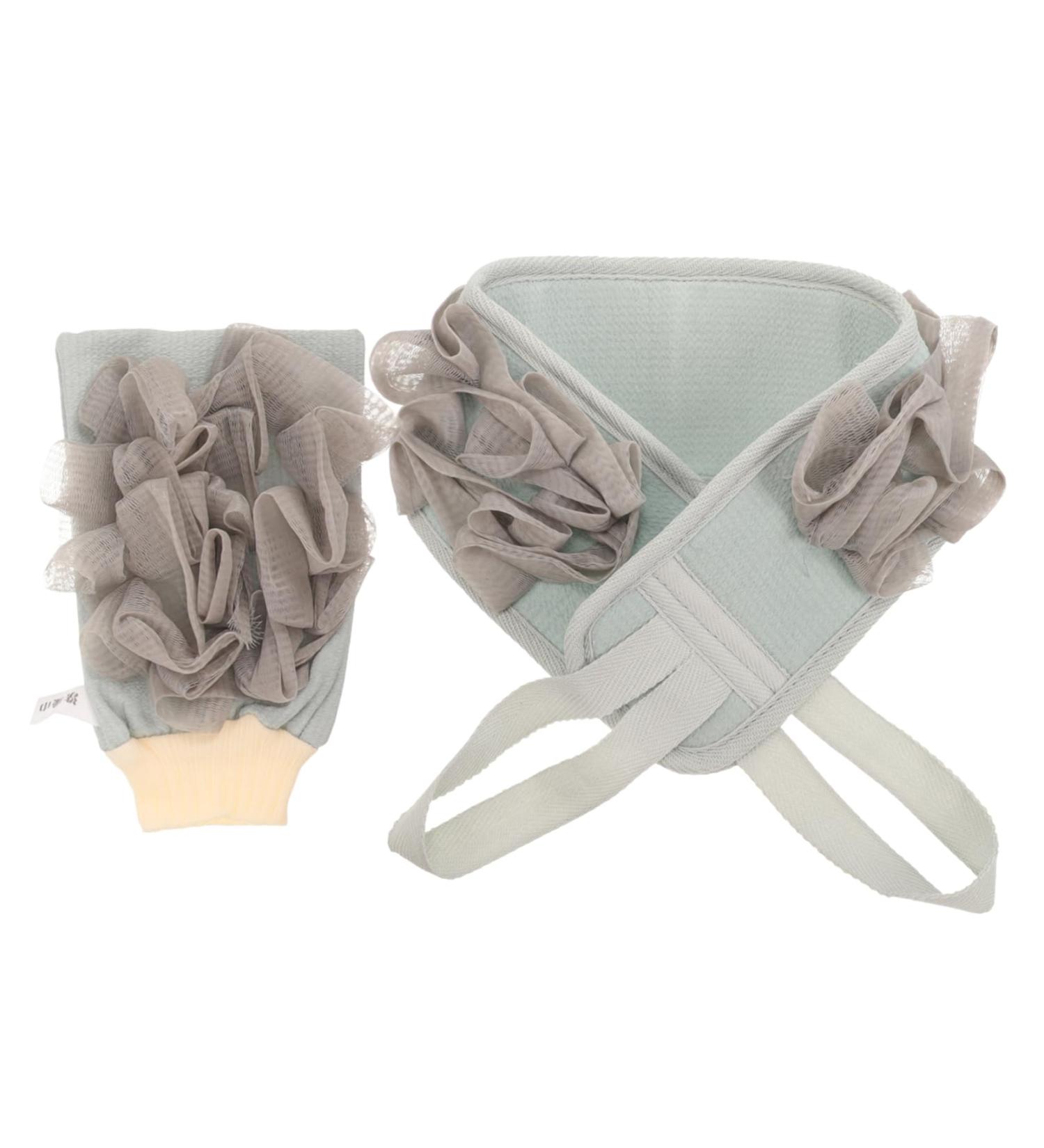 Healeved 2 Pcs Back Scrubbers | Exfoliating Bath Shower Scrubber & Loofah Gloves for Smooth Skin | International Shipping Available - Buy Online on GoSupps.com