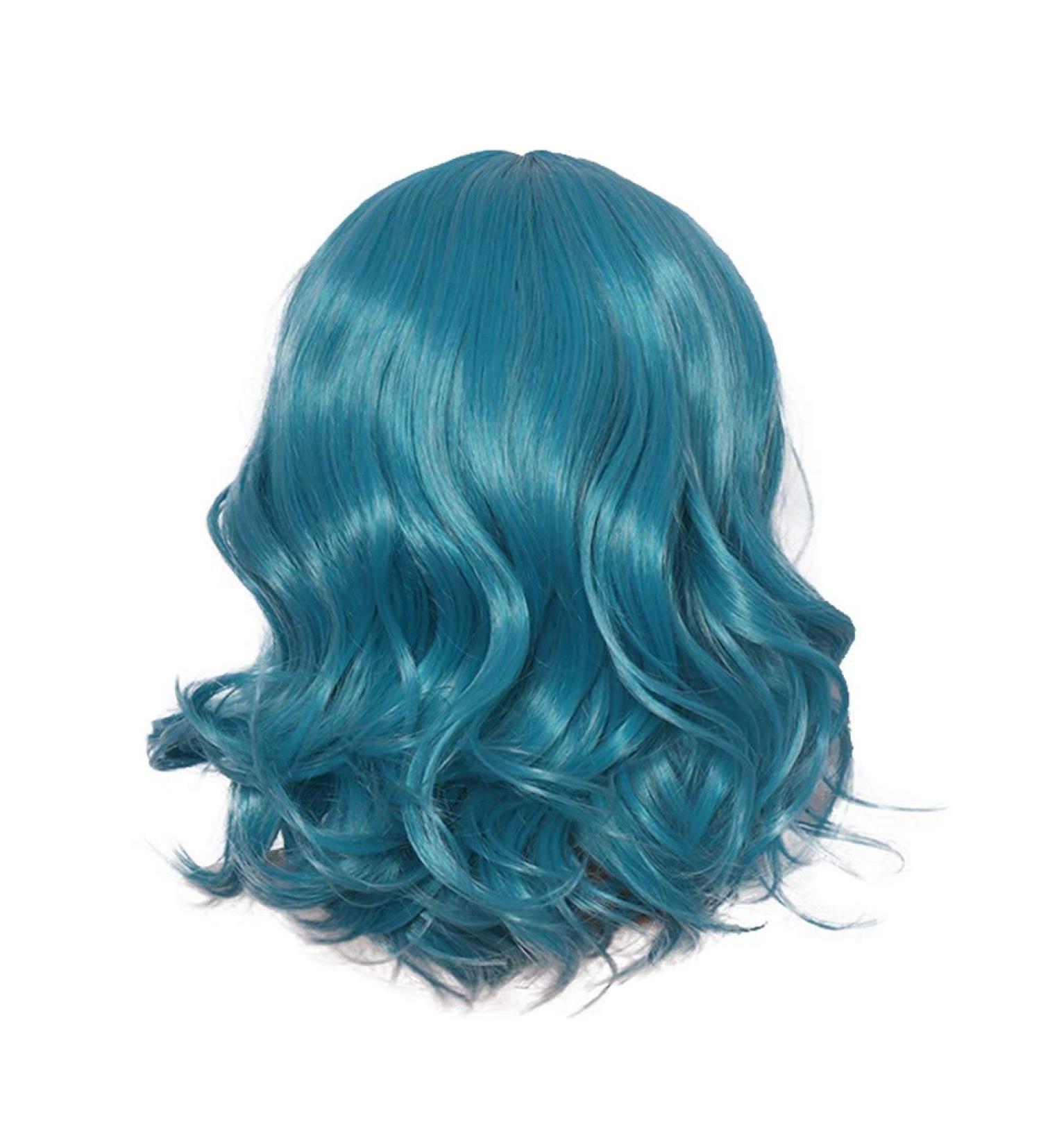 Buy Long Green Synthetic Wig for Women - Wavy Curly Cosplay Hair from 50s to 80s - International Shipping Available - Buy Online on GoSupps.com