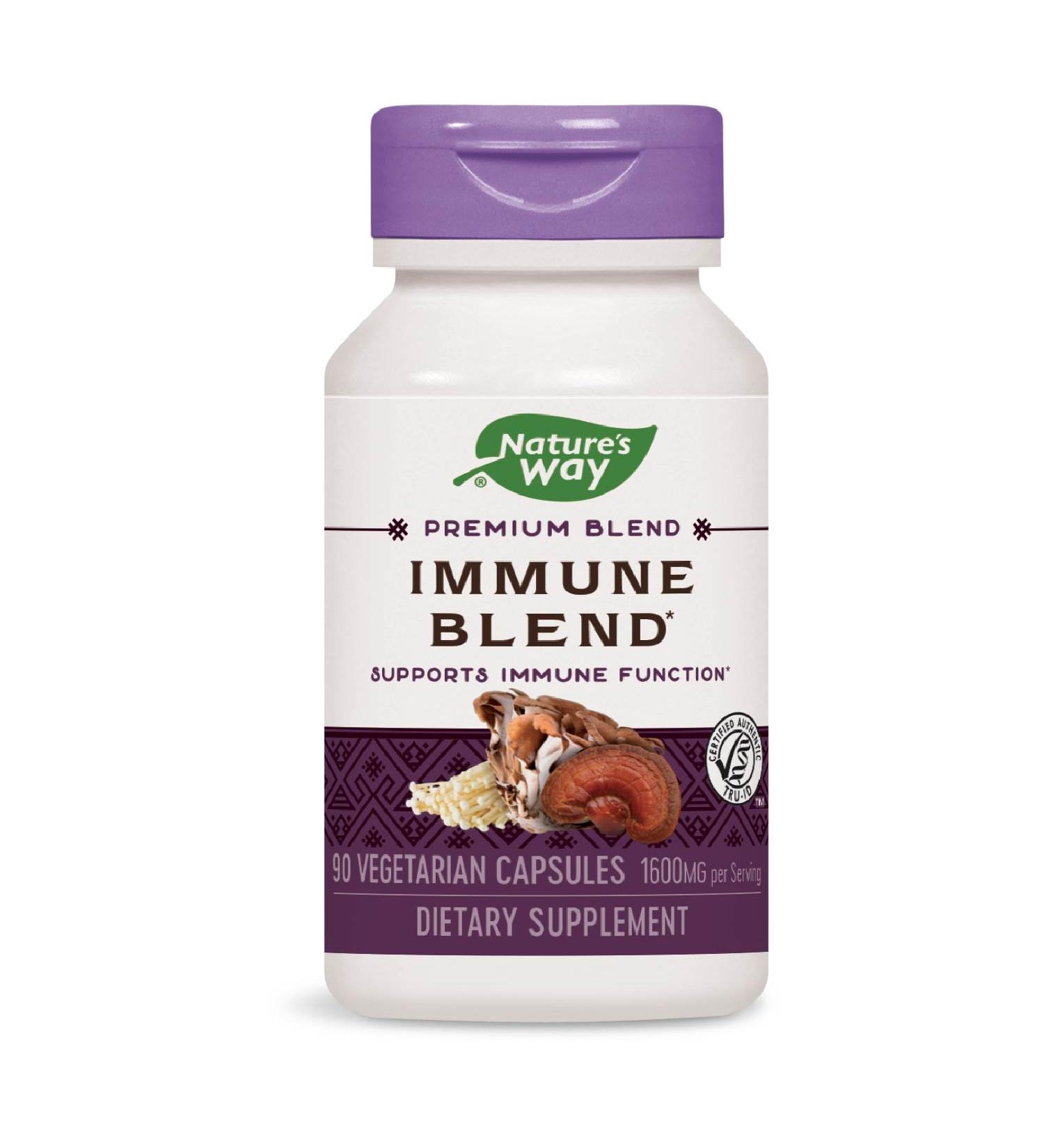Nature's Way Immune Blend 1600mg - 90 Vegetarian Capsules for Optimal Health - Buy Online on GoSupps.com