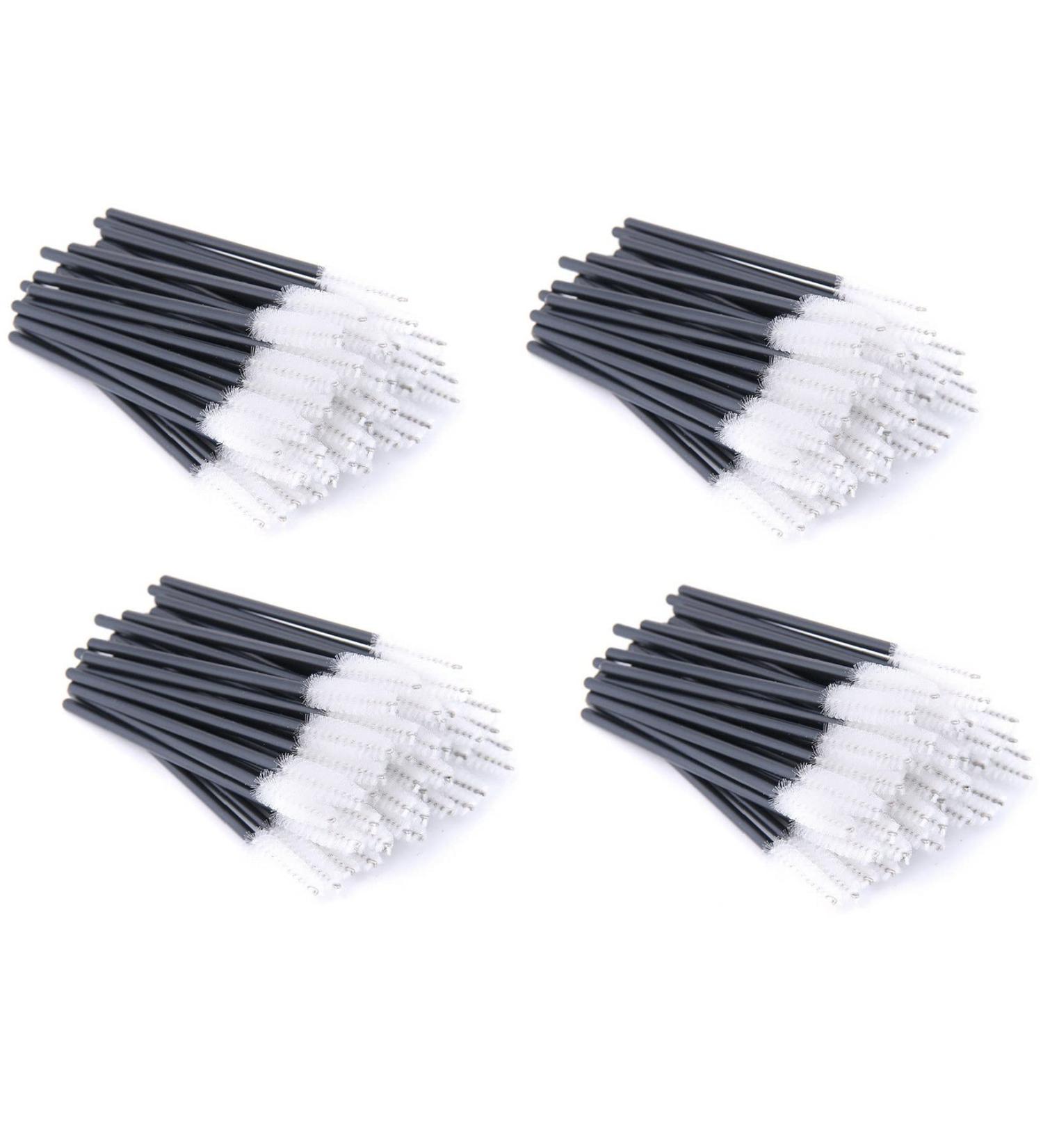 Mascara Wands Bulk Disposable Eyelash Eye Brow Brushes Applicator Spoolie Applicator Lash Extensions Makeup Black Silver Pink Red Tool Set (SILVER 200) SILVER 200 - Buy Online on GoSupps.com