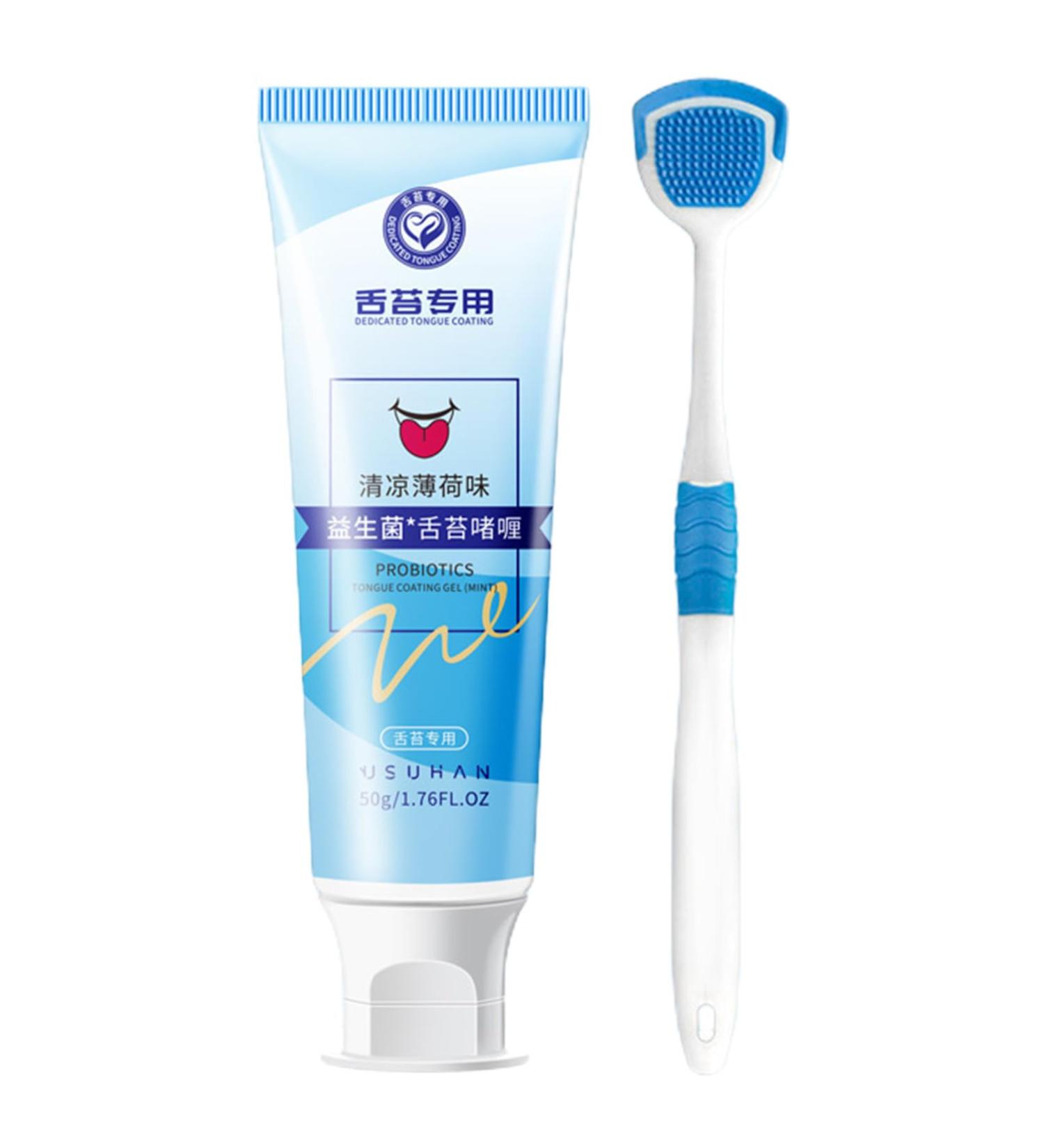 Facynde Gums Tongue Cleaner | Natural Mint Fresh Breath Kit | Ergonomic Tongue Cleaner for Bad Breath & Stain Removal - Buy Online on GoSupps.com