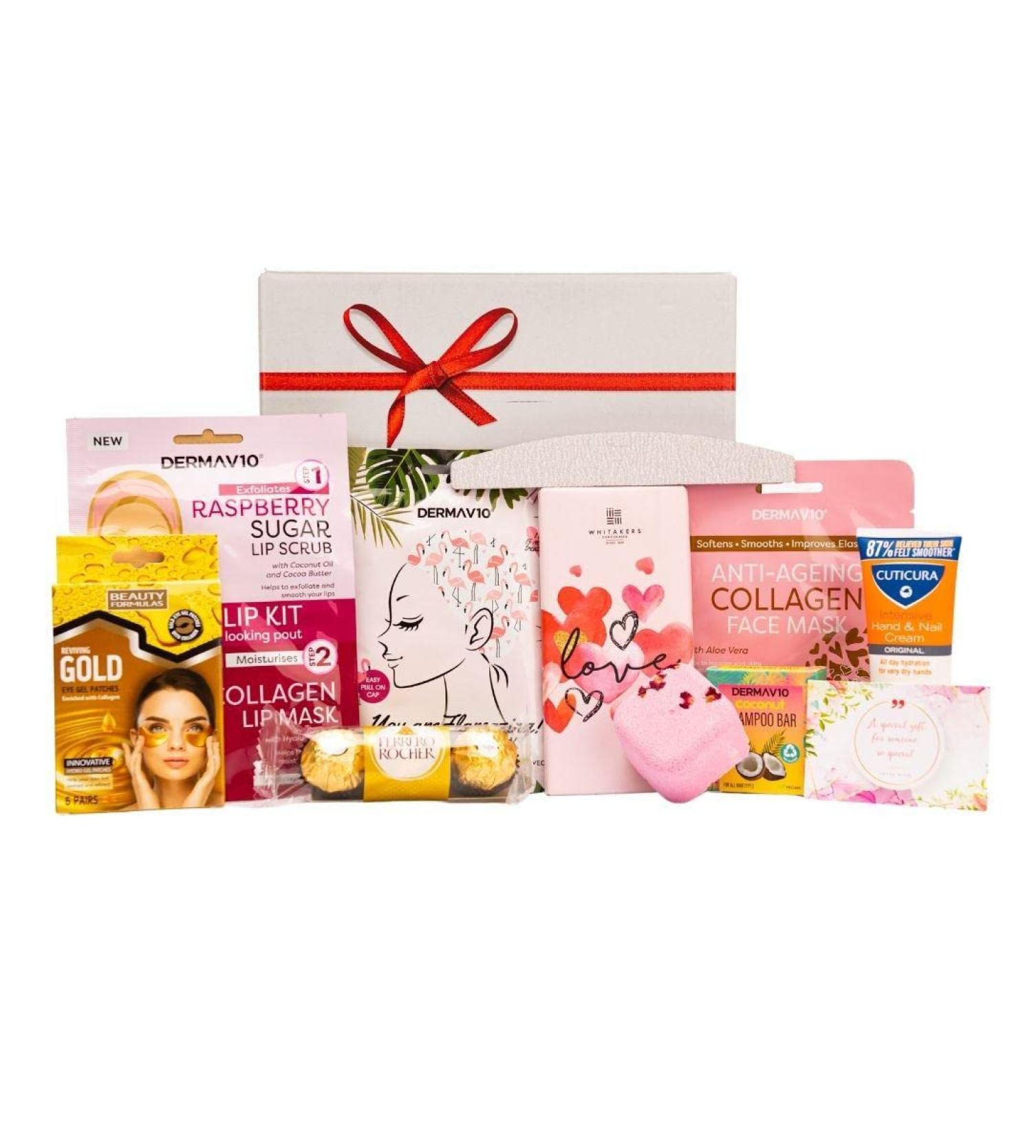 JOADE Spa Time Pamper Gift Box Hair Mask Face Mask Lip Scrub Hand Cream Shower Steamer Shampoo Bar Hand Cream Eye Patch. - Buy Online on GoSupps.com