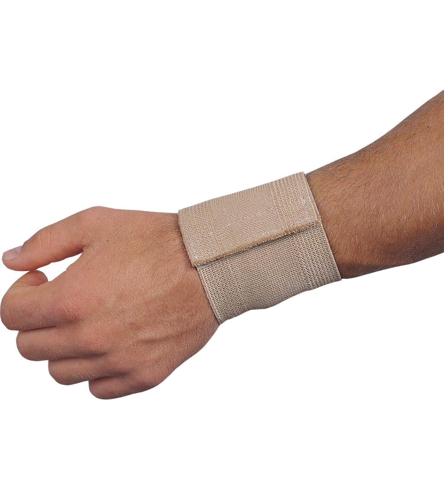 Flex Aid Wrist Support Wrap - Elastic Brace for Carpal Tunnel, Arthritis, Tendonitis - Ideal for Exercise, Weight Lifting, Calisthenics - One Size Fits All - Buy Online on GoSupps.com