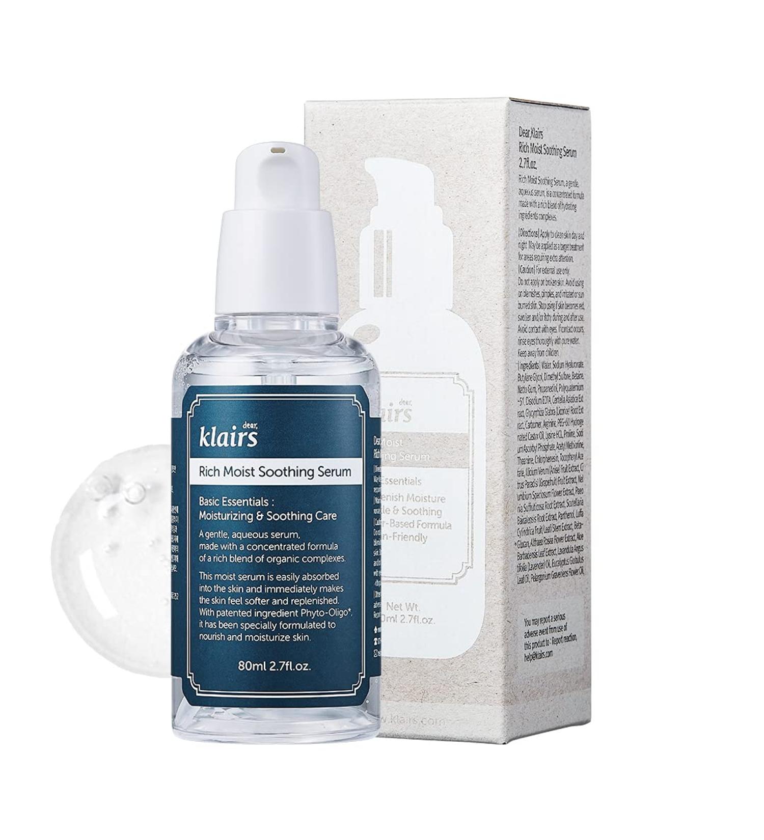 Dear Klairs Rich Moist Soothing Serum 2.7 fl oz | Hydrating Skincare for All Skin Types - Buy Online on GoSupps.com