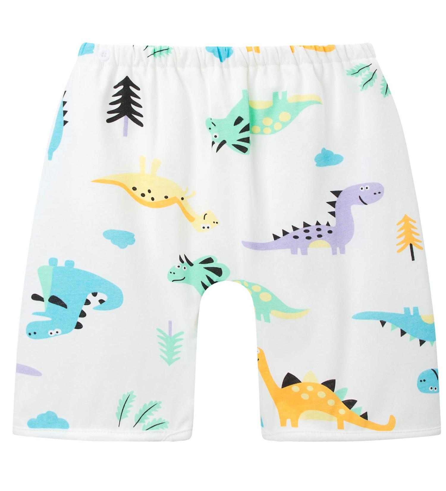 Baby Toilet Training Pants | Waterproof Reusable Cotton Nappy Diaper Skirt | Cute Cartoon Dinosaur Design | Kids 2 in 1 Skort Pants | Low Waist | - Buy Online on GoSupps.com