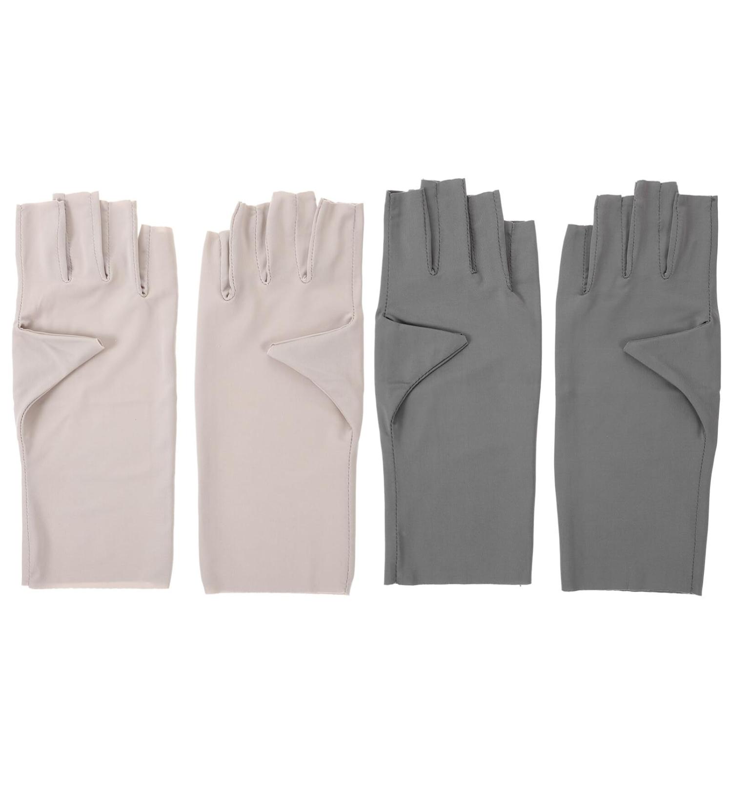 Beaupretty 2 Pairs UV Protection Gloves Anti UV Gloves Gel Manicure Gloves Fingerless Gloves for Women - Buy Online on GoSupps.com