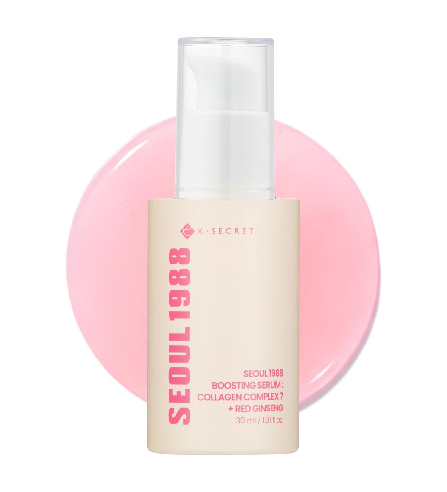 K-SECRET SEOUL 1988 Collagen Boosting Serum Formulated with 7-Type Collagen Complex and Red Ginseng | for Deeply Hydrated Radiant Skin | Korean Skincare 30ml / 1.01 fl oz - Buy Online on GoSupps.com