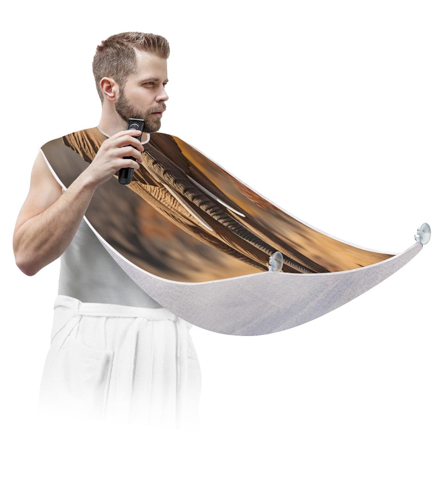 Shop African Elephant Beard Bib Apron Best Beard Hair Catcher for Men | Ideal Father's Day & Christmas Gifts - Buy Online on GoSupps.com