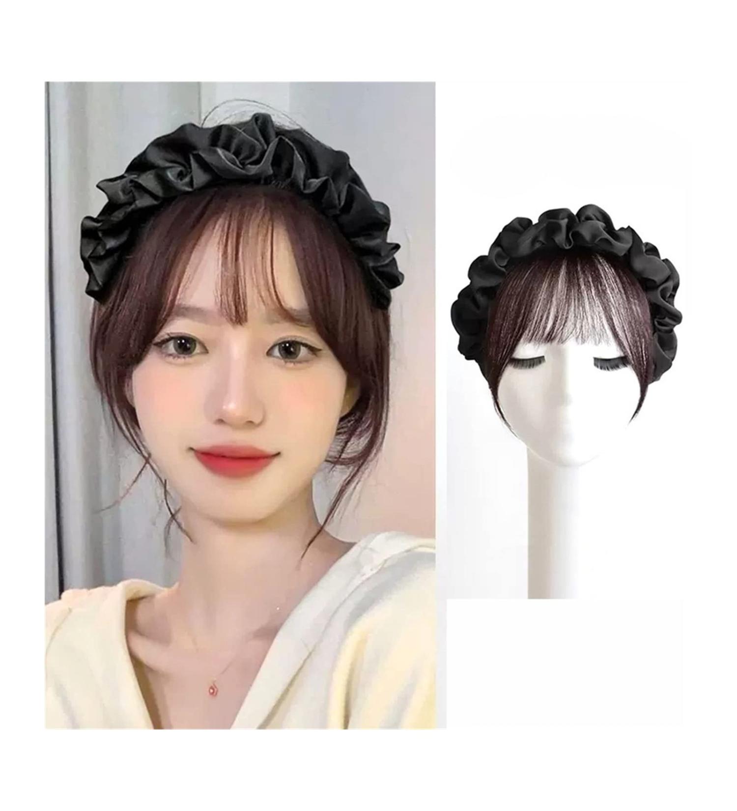 Xumh2024-3 Bangs Hair Clip Front Hair Bangs with Temples Fringe Hair Extensions Near Fringe Bang with Headband Fashion Hairpiece Hair Accessories for Women Girls Bangs Clip in Hair (Color : 6) - Buy Online on GoSupps.com