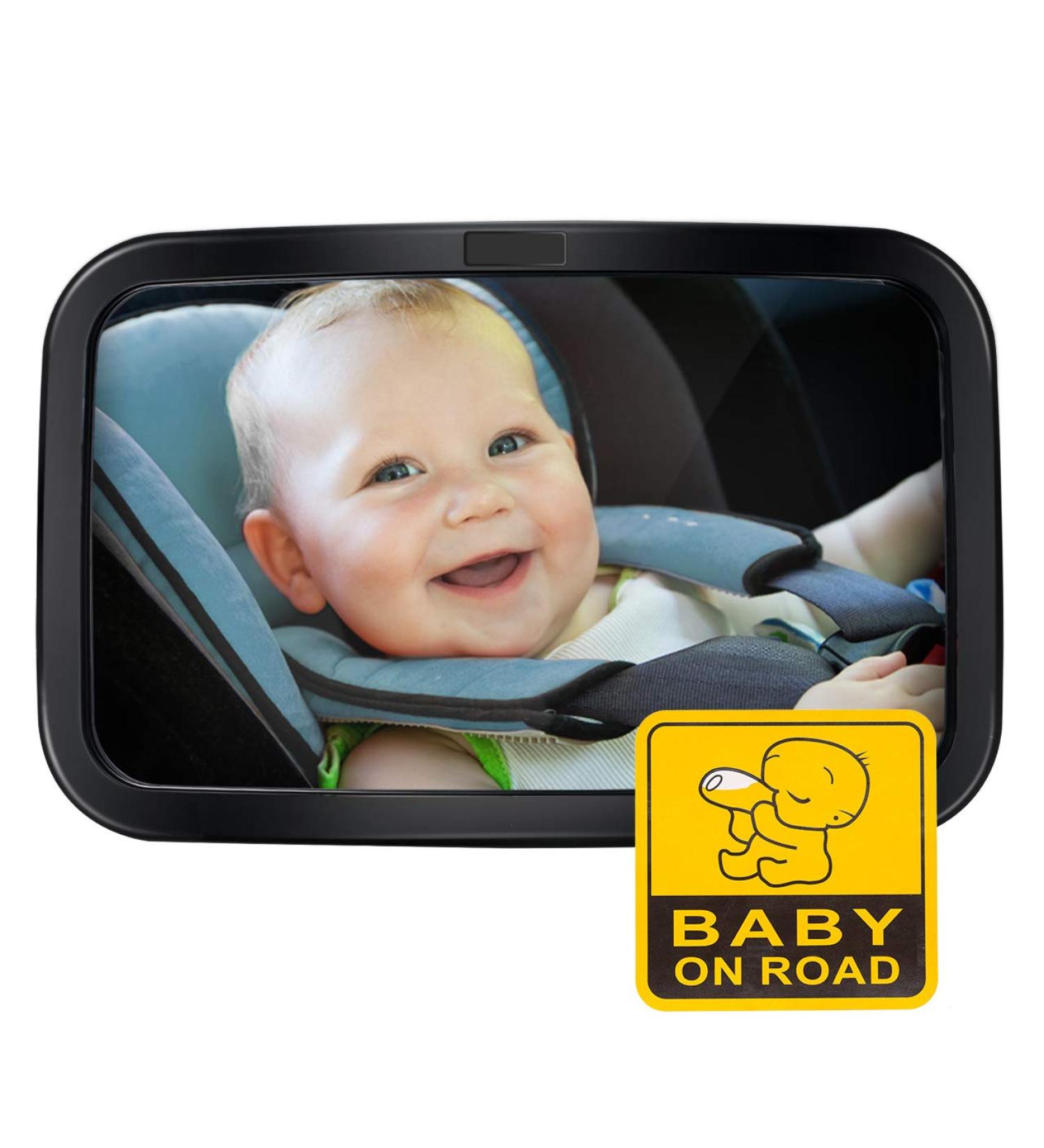 Shop Ansta Baby Car Mirror - 100% Break-Proof 360 Adjustable Wide Angle Back Seat Rear View Mirror for Safe Travel - Buy Online on GoSupps.com