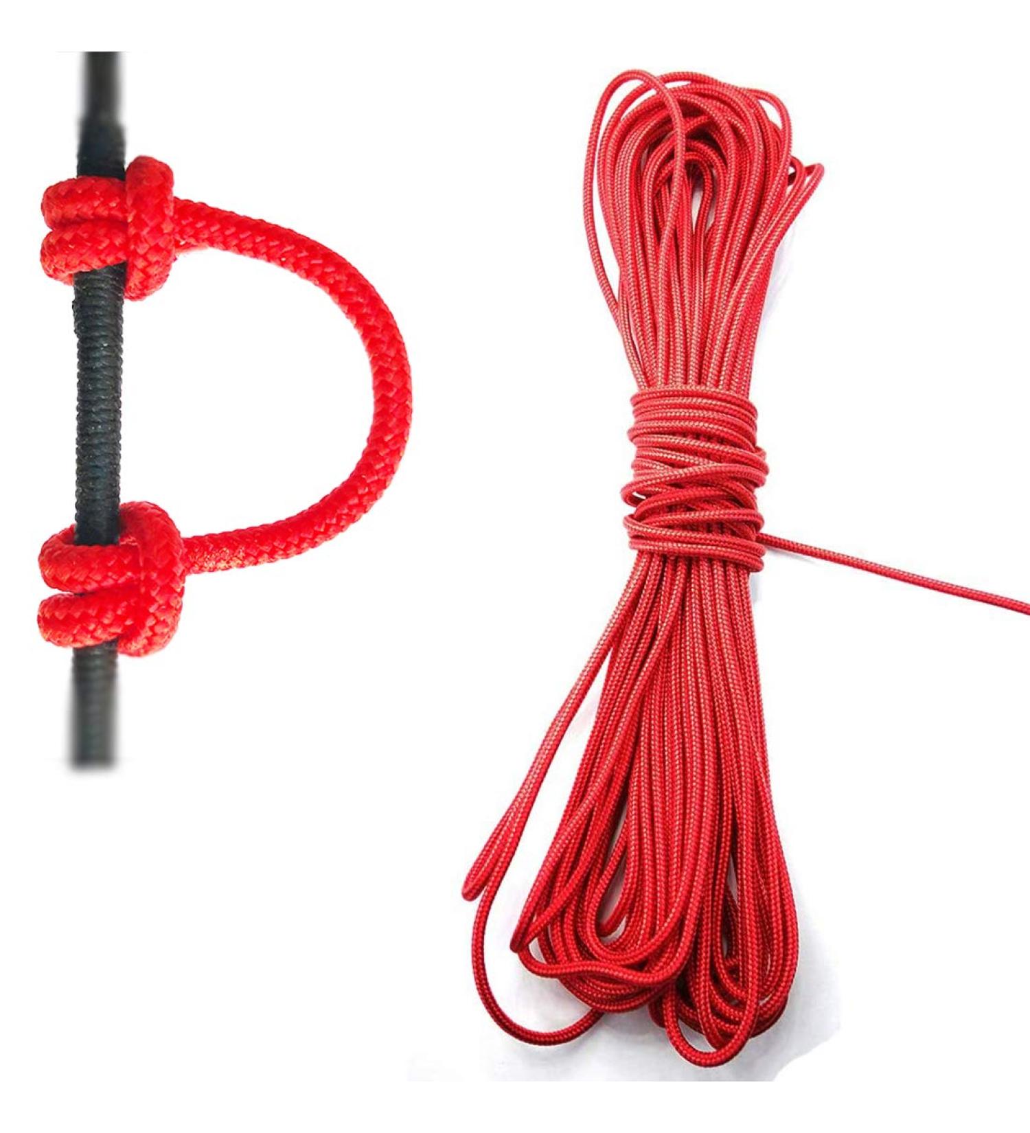 CUPID 12ft Archery D Loop Rope Bow String Release Nock | Durable Wire U Nok Ring | Nocking Loop Buckle 2.4mm (Red) - Buy Online on GoSupps.com